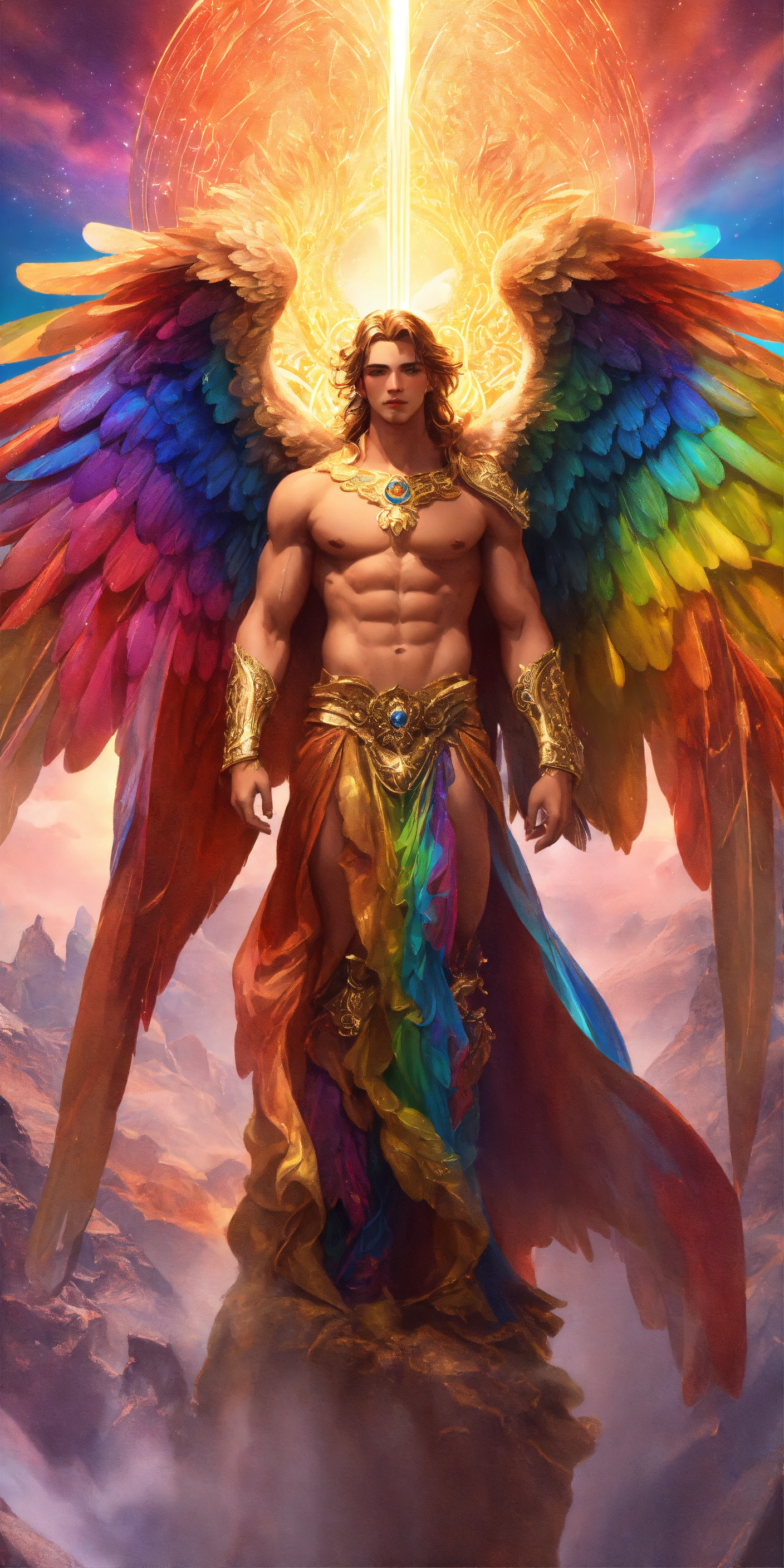 Lexica - Group of 7 gorgeous and perfect male angels, detailed and ...