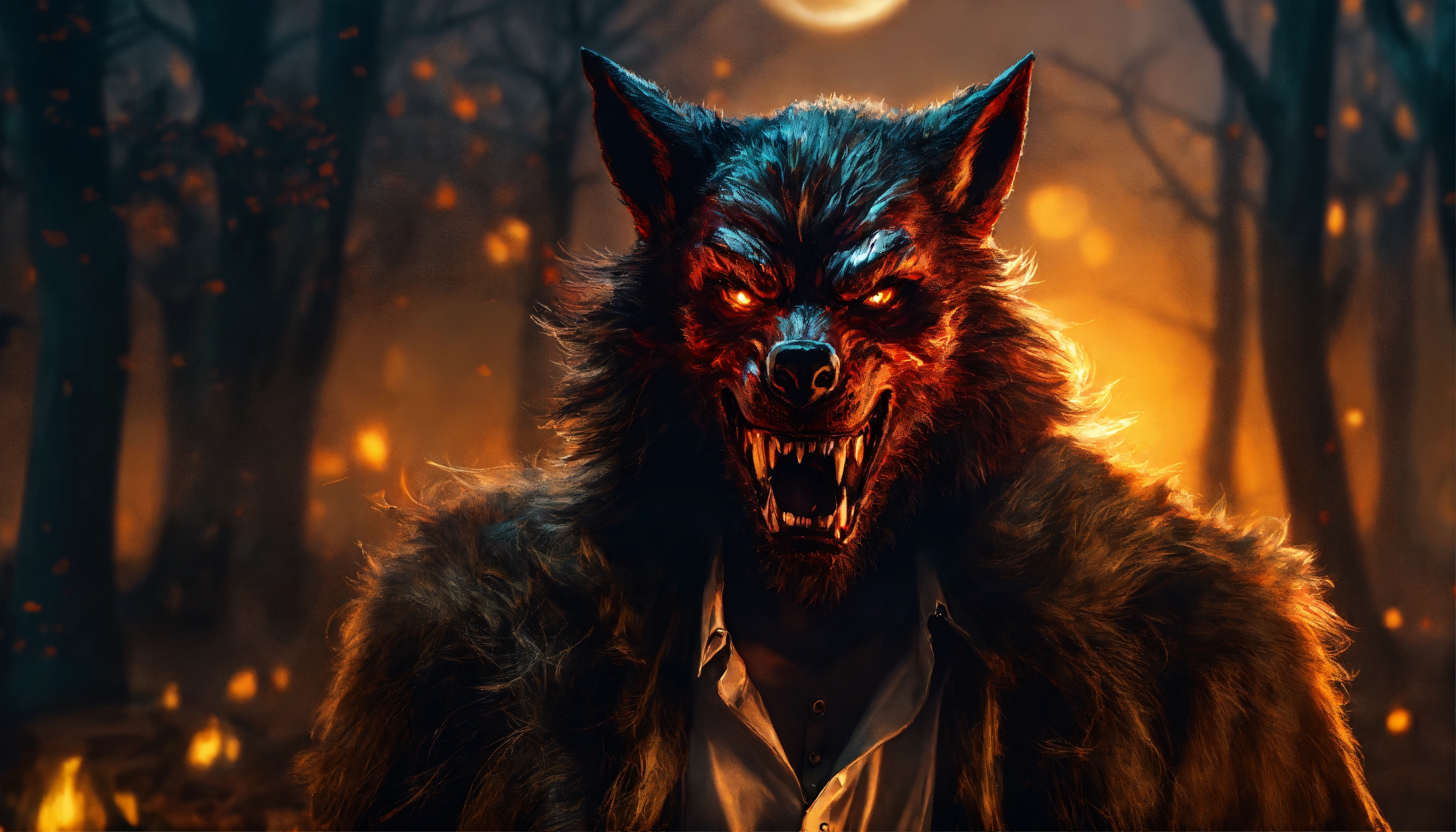 Lexica - Image of a scary man disguised as a werewolf, Halloween ...