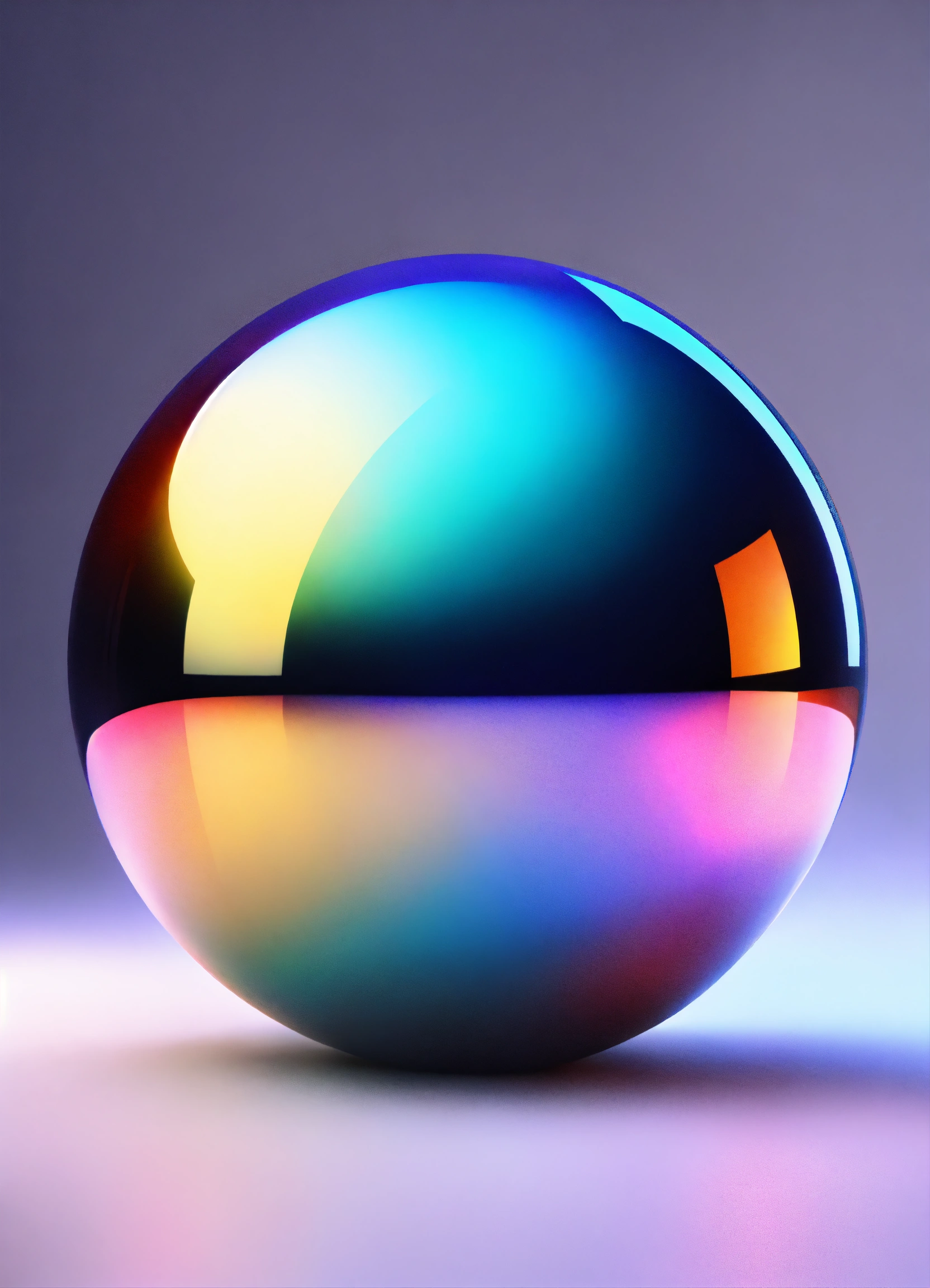 Lexica - A colorful shiny realistic sphere object.