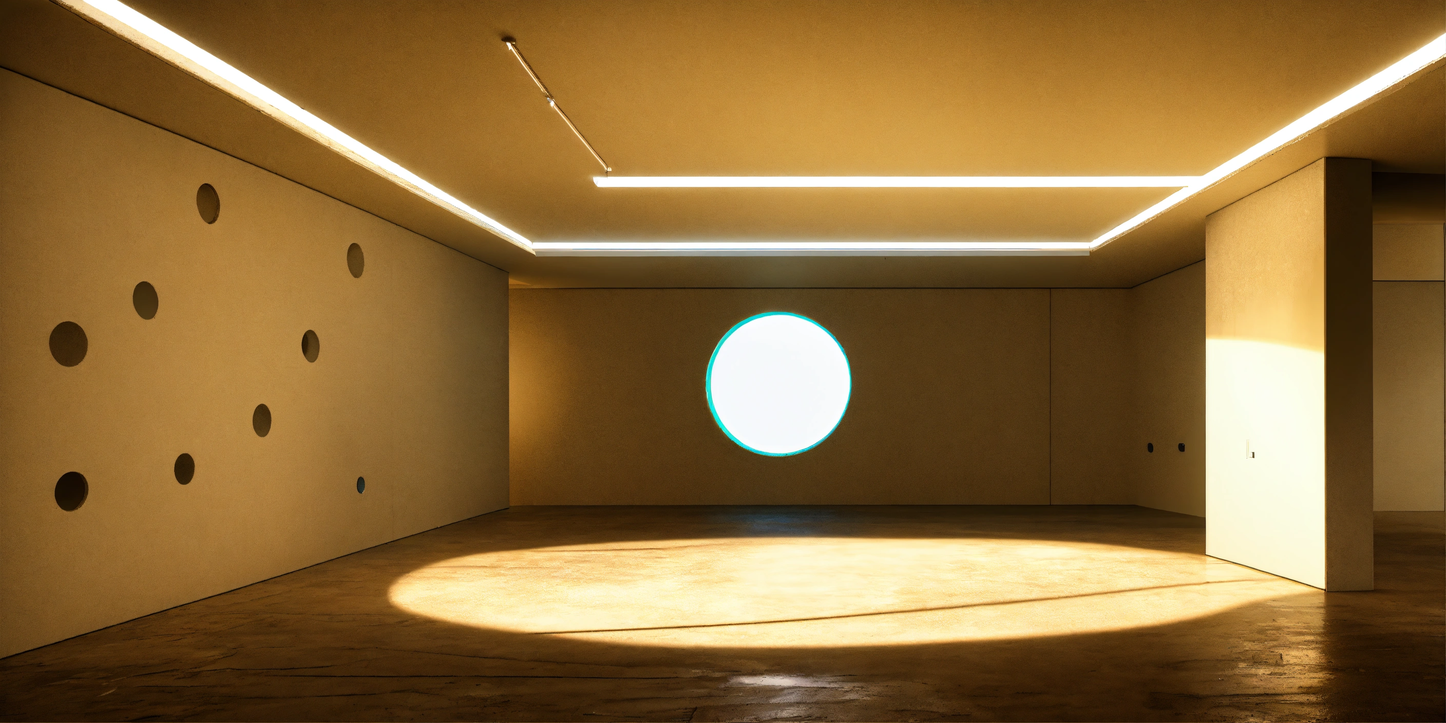 Lexica Fluorescent lights, art, installation, minimalism, empty room