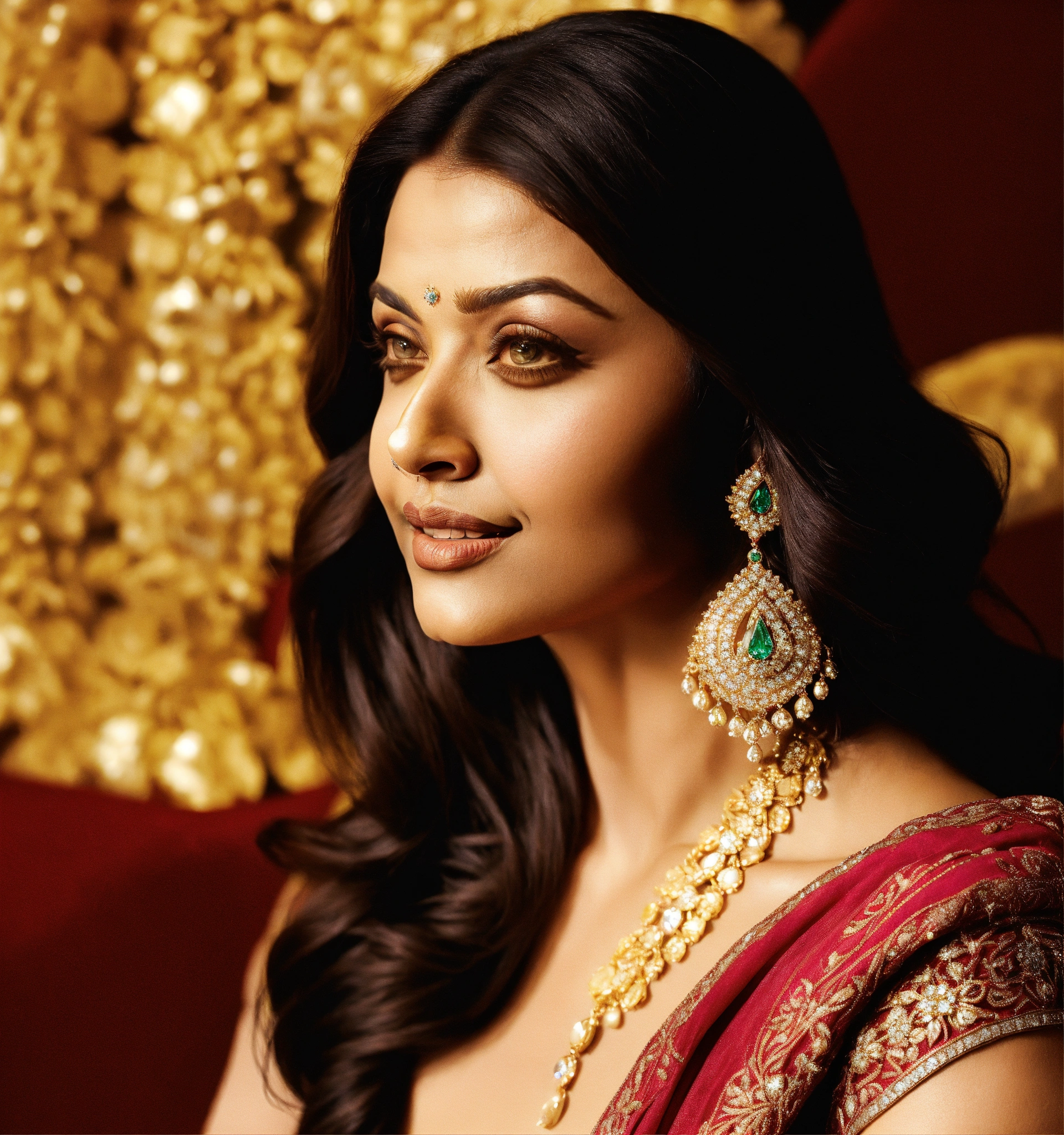 Lexica Aishwarya rai wearing diamond solitaire jewellery