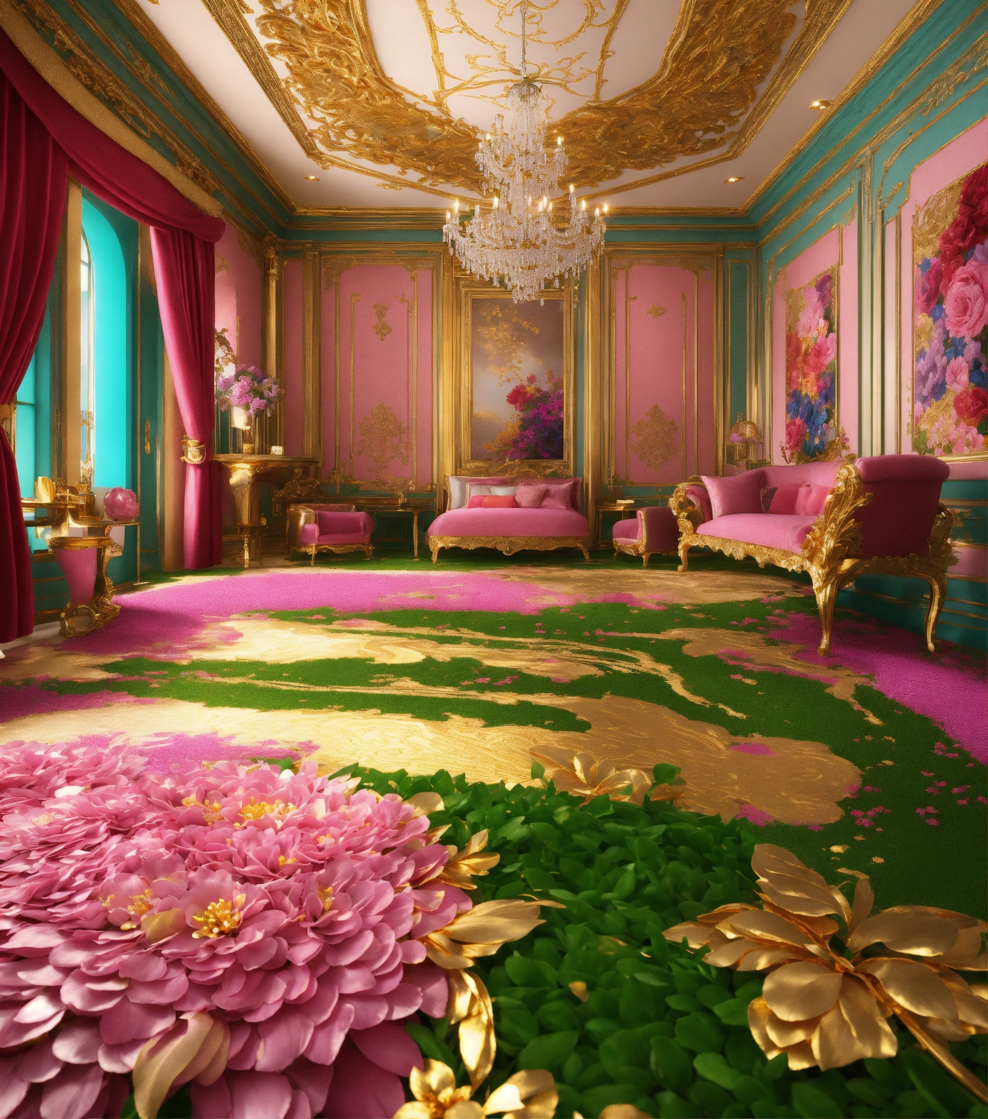 Lexica - Futuristic beautiful French mansion interior bedroom glamorous ...