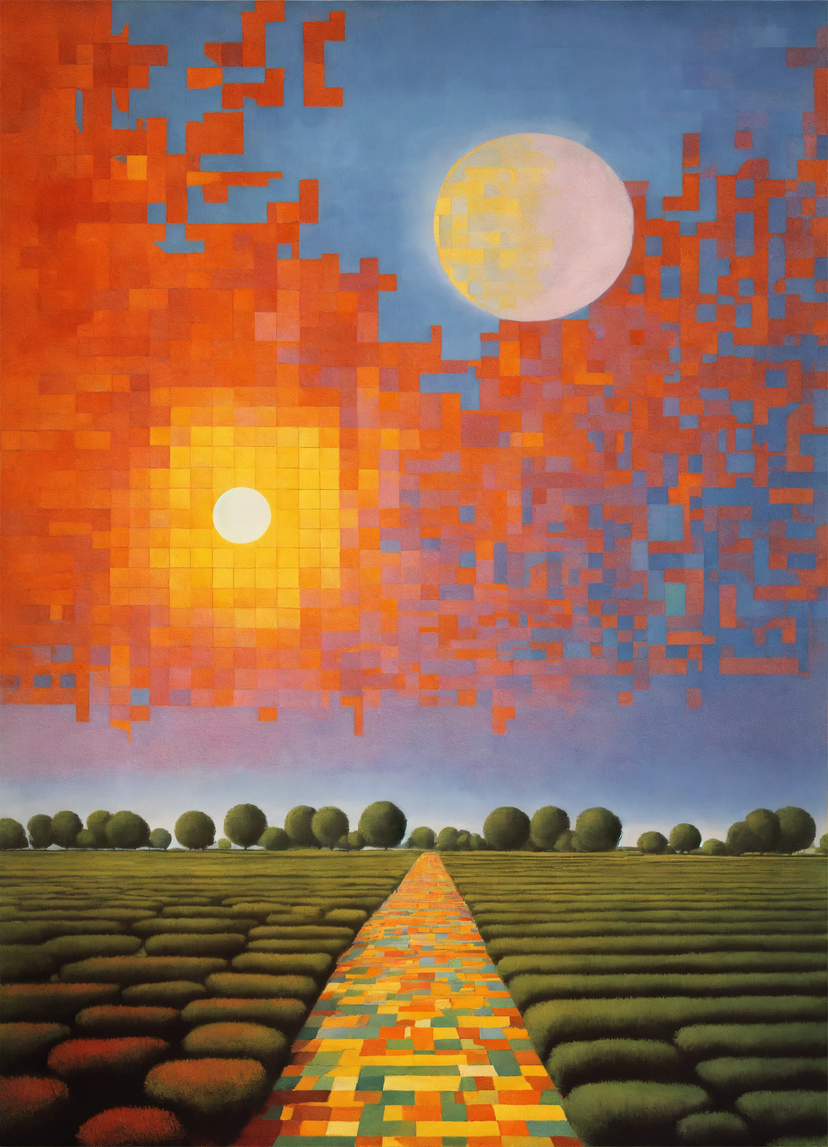 Lexica - Sun merging into moon, psychedelic, the four corners of the ...