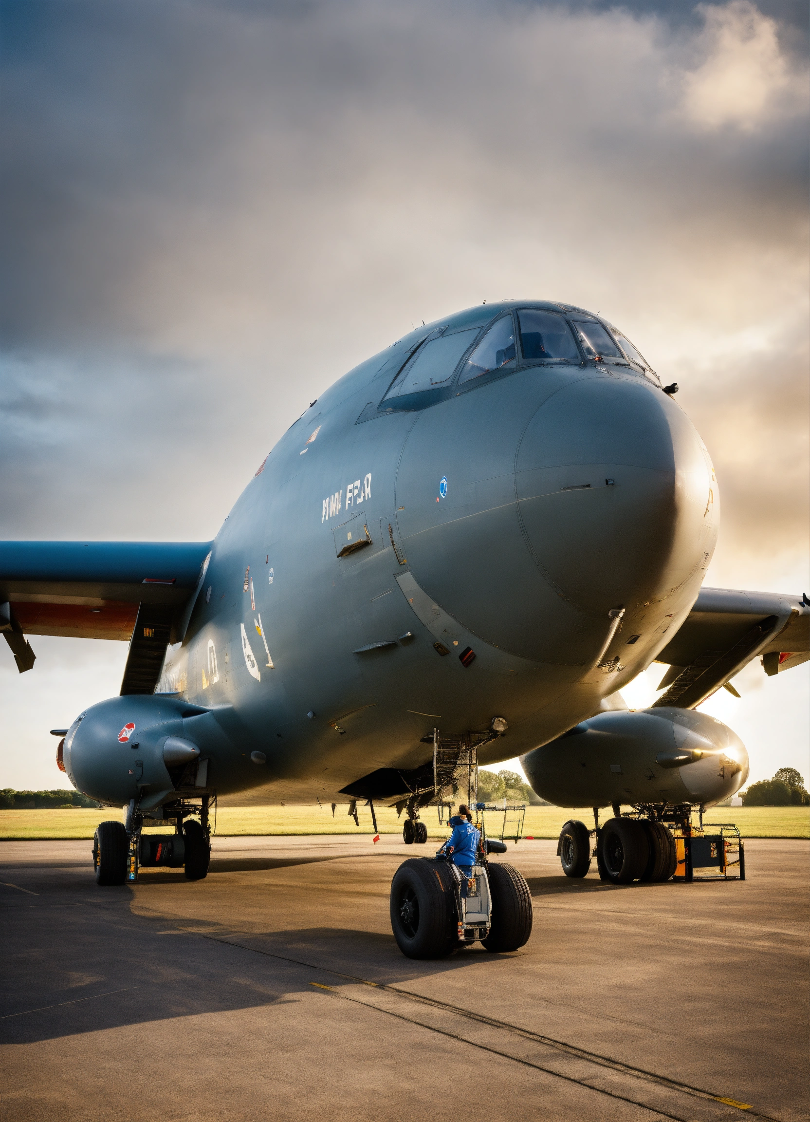 Lexica - English Modern air force cargo plane with rear loading ramp