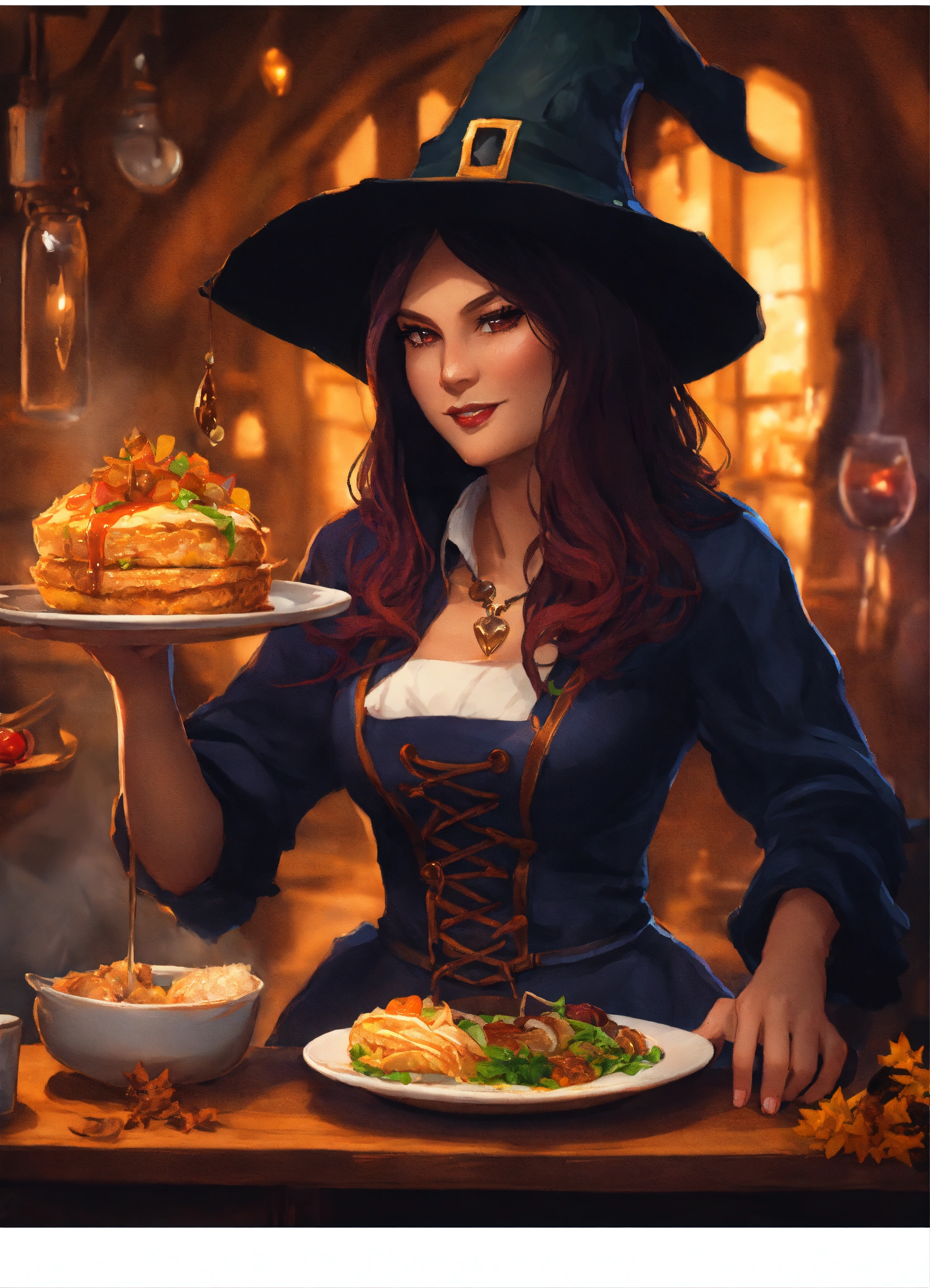 Lexica - Witch waitress putting a spell on you while you order your meal