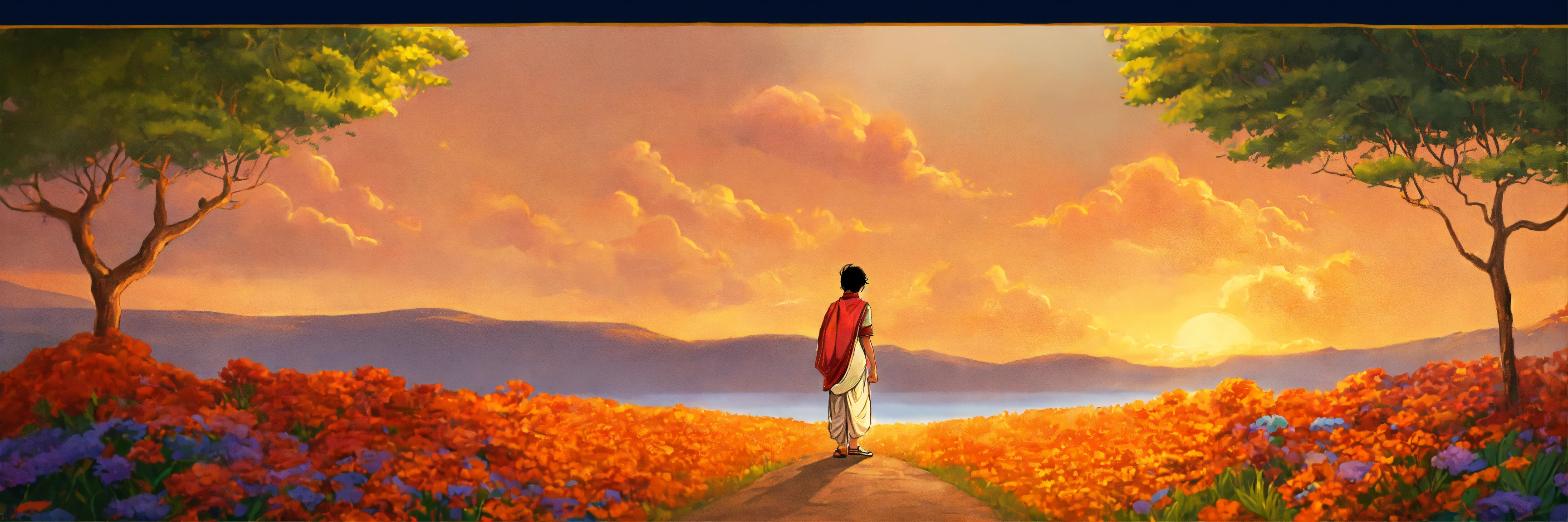 Lexica - N this image, Raju is depicted standing tall with an open book ...