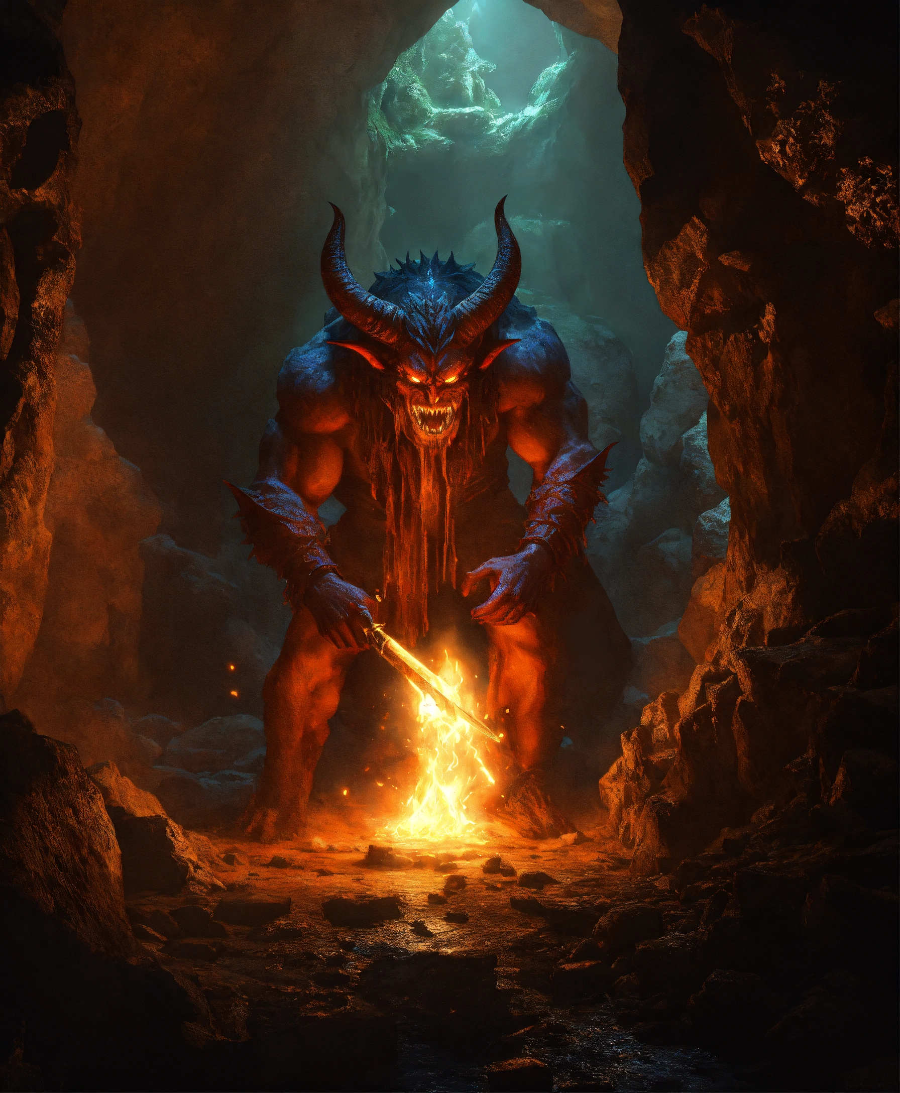 Lexica - Generate an image of striking realism featuring a demon within ...