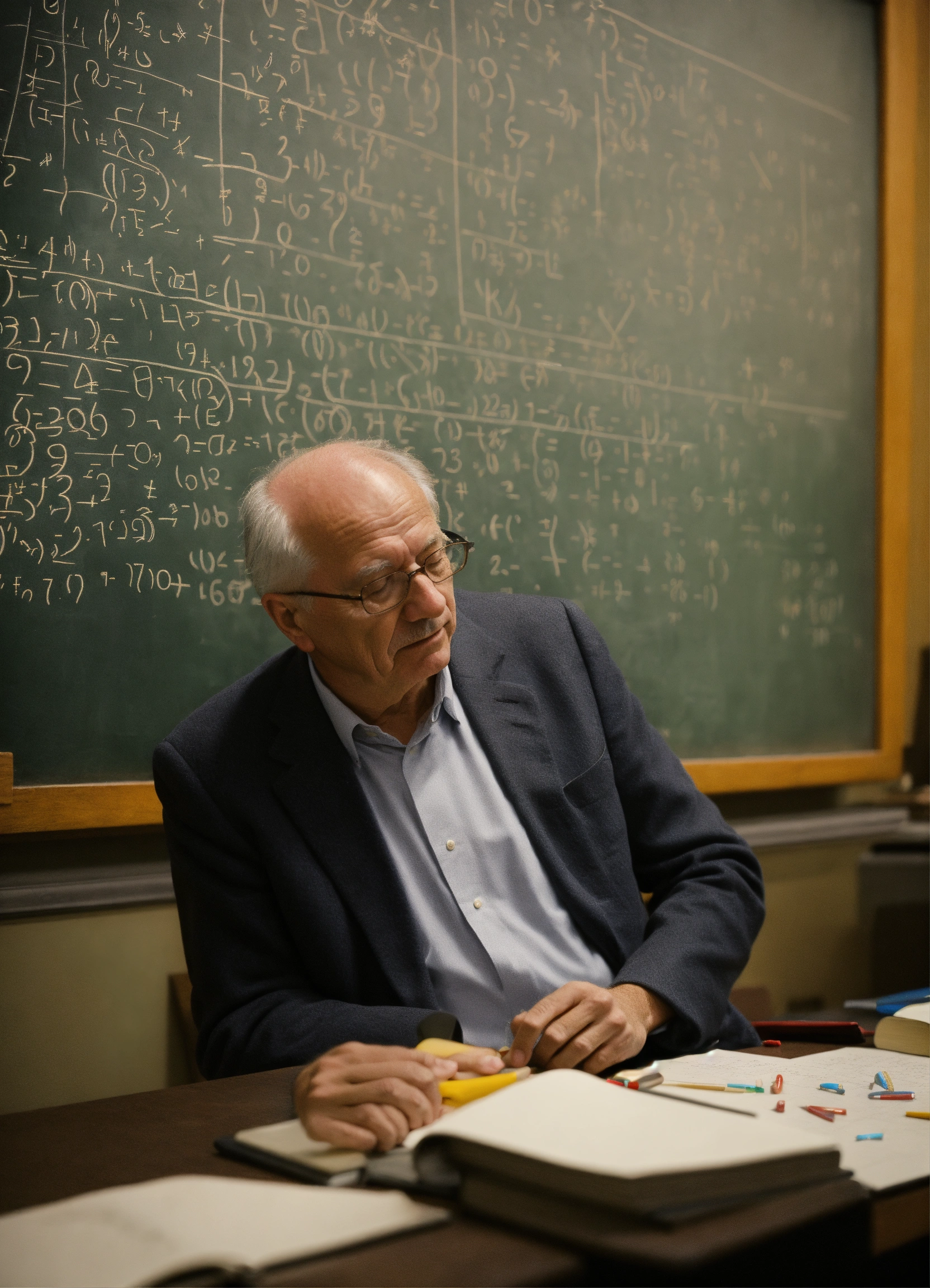 Lexica - Professor Hermann Weyl doing math on black board