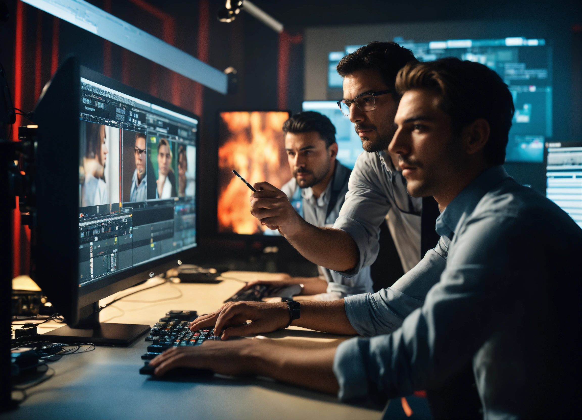 Lexica - Film studio. Two different people an editor and a director are ...