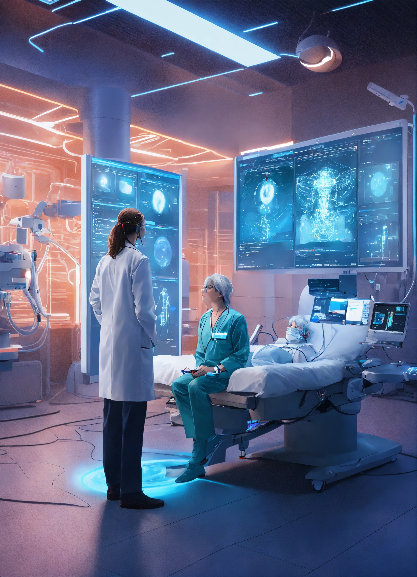 Lexica - Create an image depicting a doctor in a modern medical setting ...