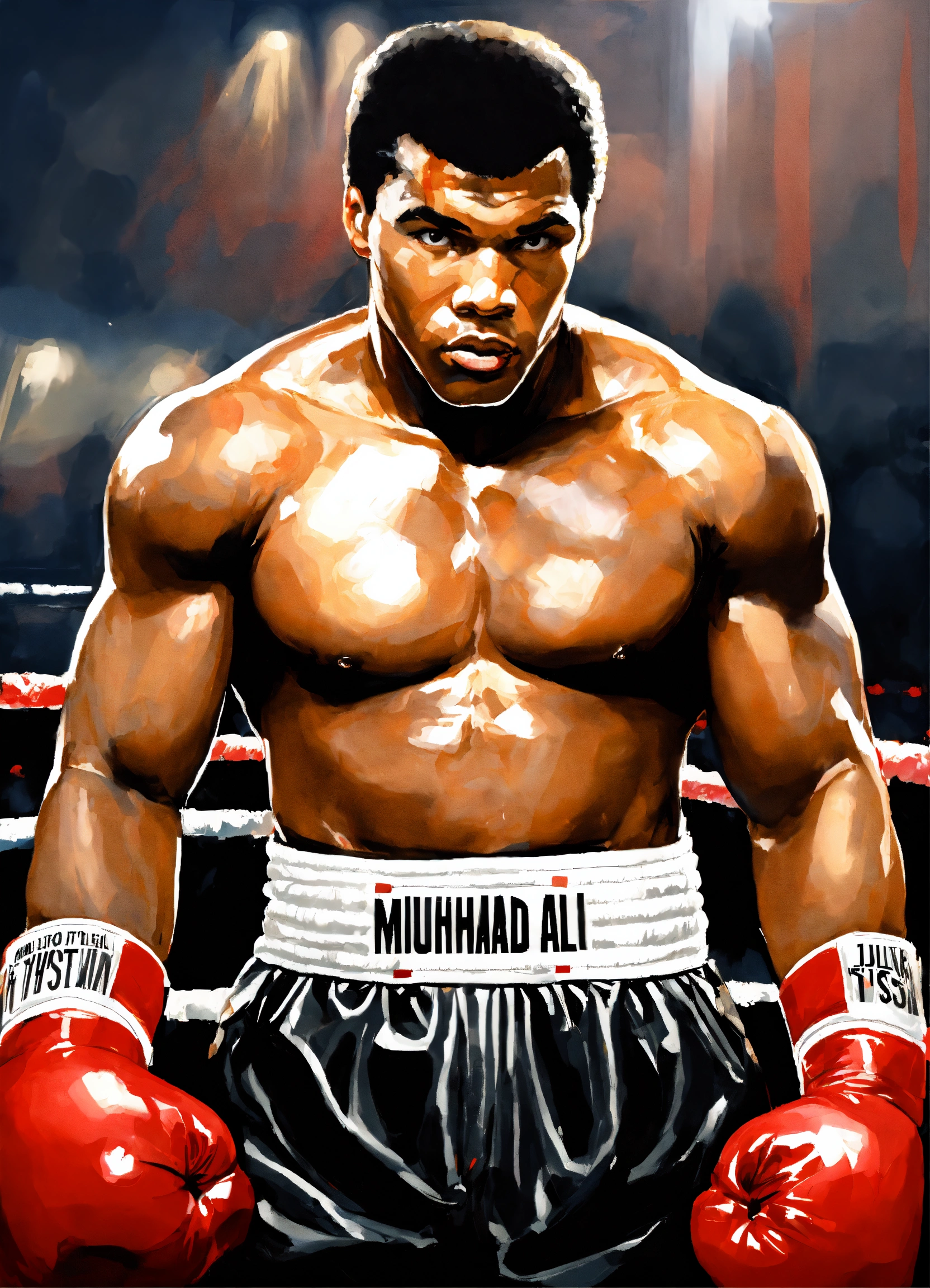 Lexica - Drawing high Ultra define Muhammad Ali. fighting a ultra ...