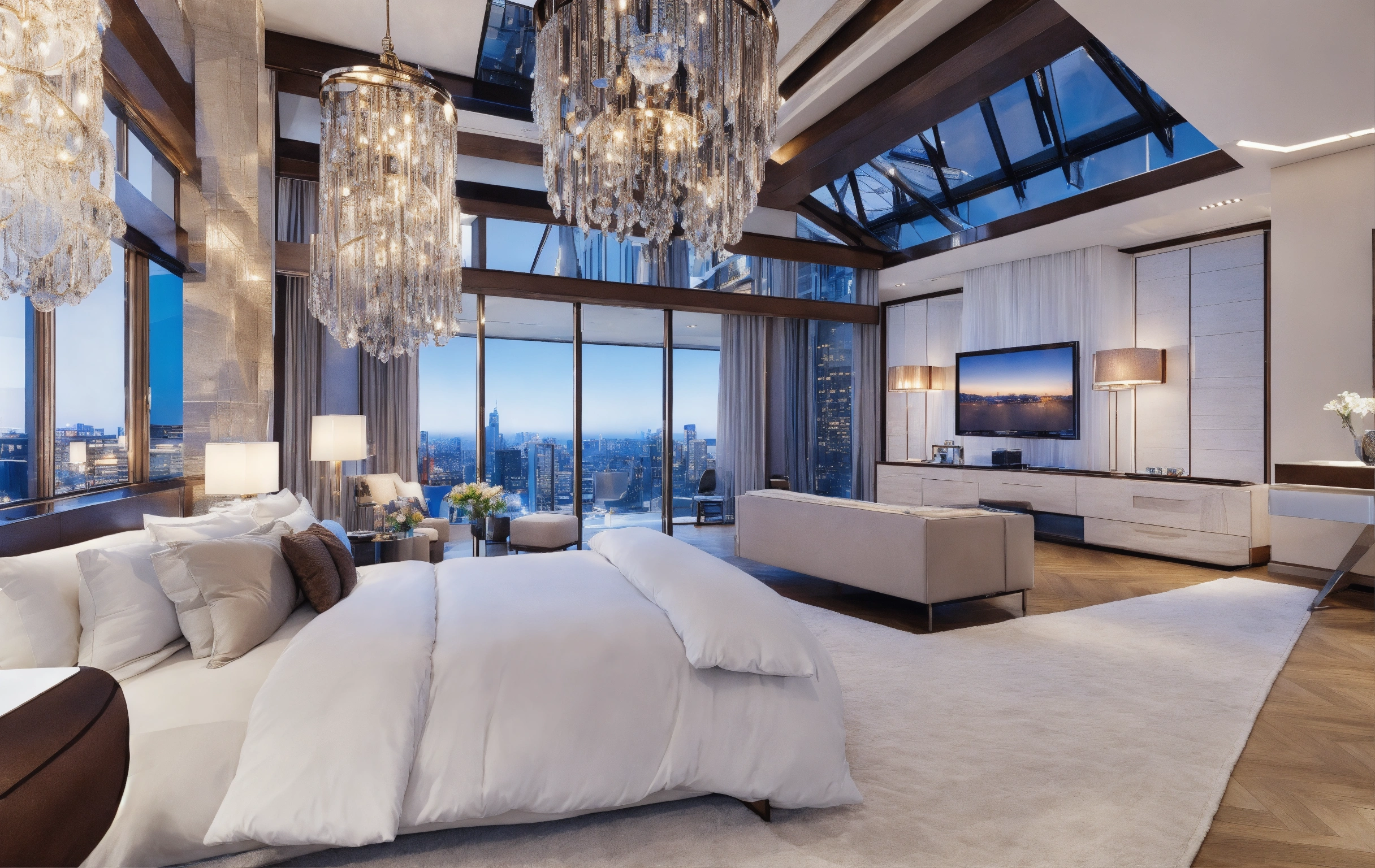 Lexica - Luxury penthouse bedroom