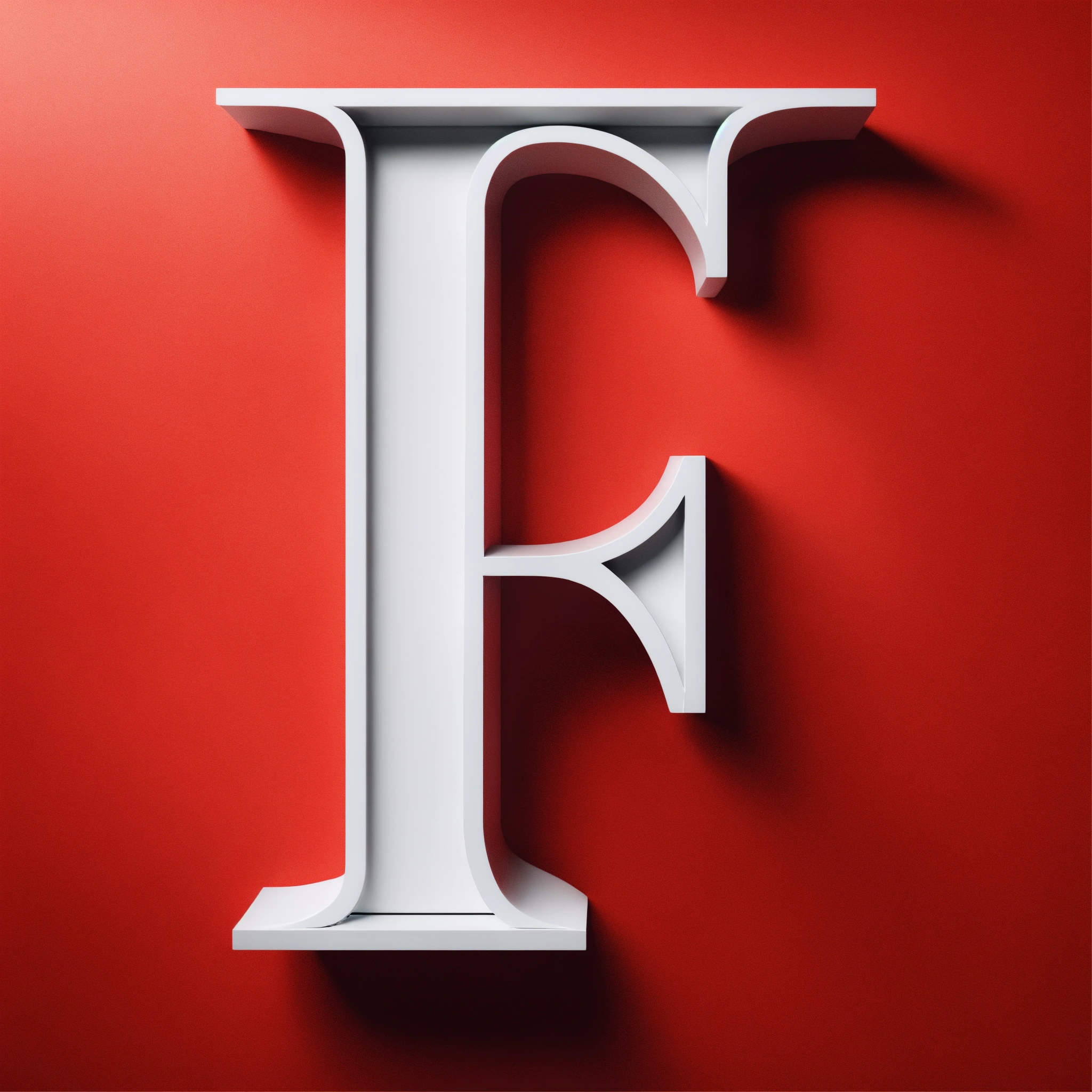 Lexica - Detailed white letter F, red background, background contrast ...
