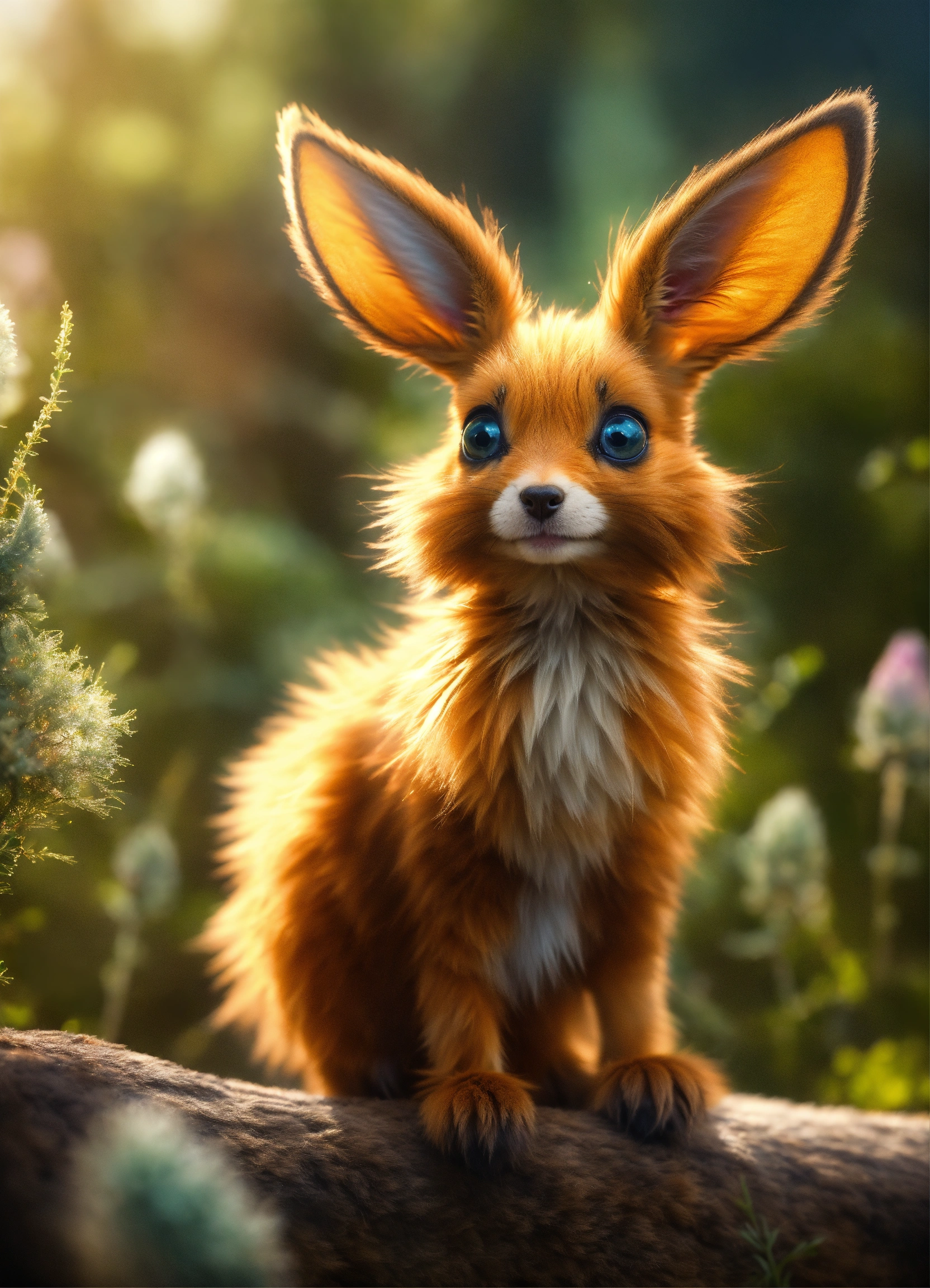 Lexica - Ultra beautiful fuzzy little eared creature in a beautiful ...