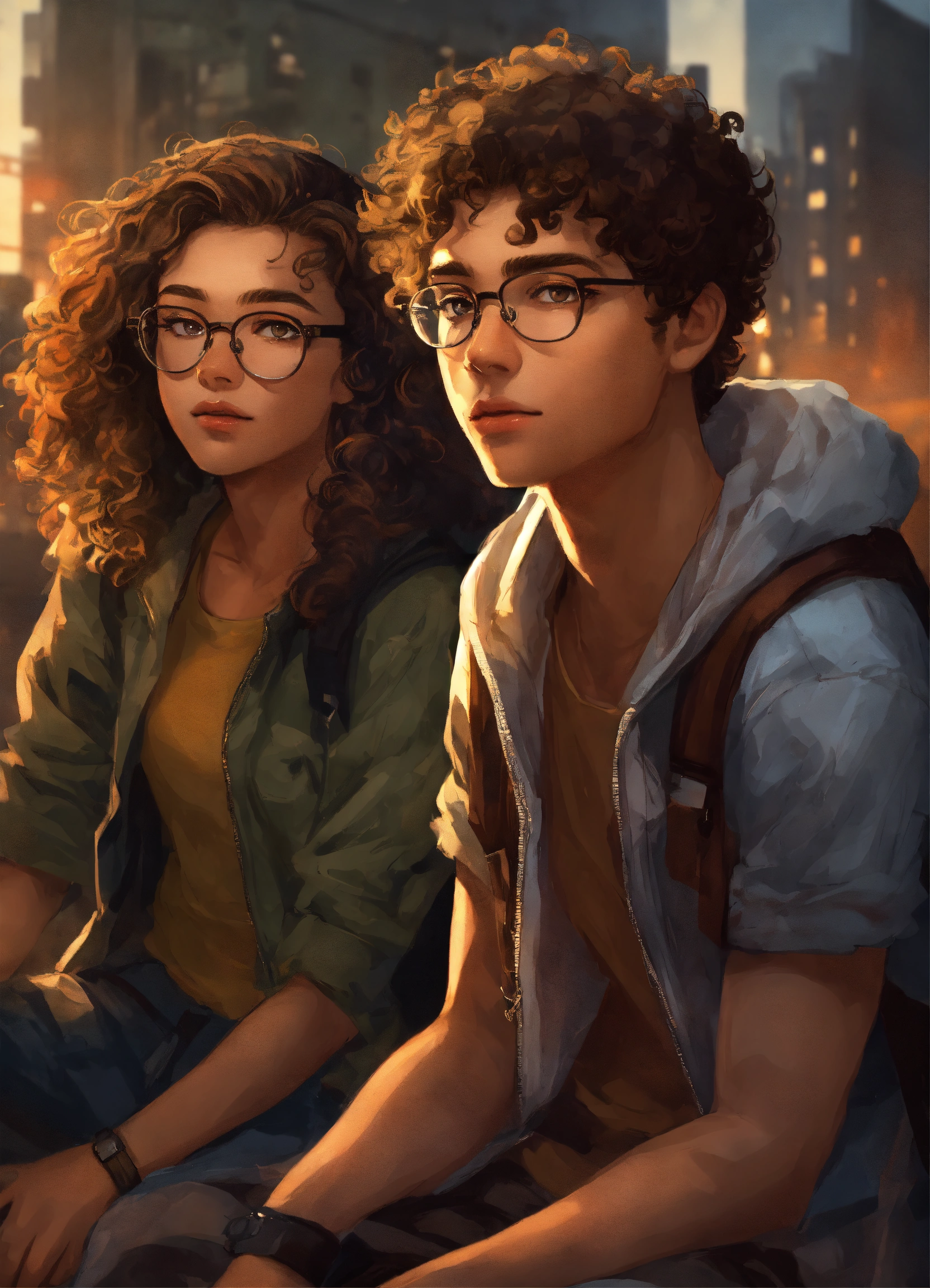 Lexica 2 people sitting together, 18 year old boy, Russian Caucasian