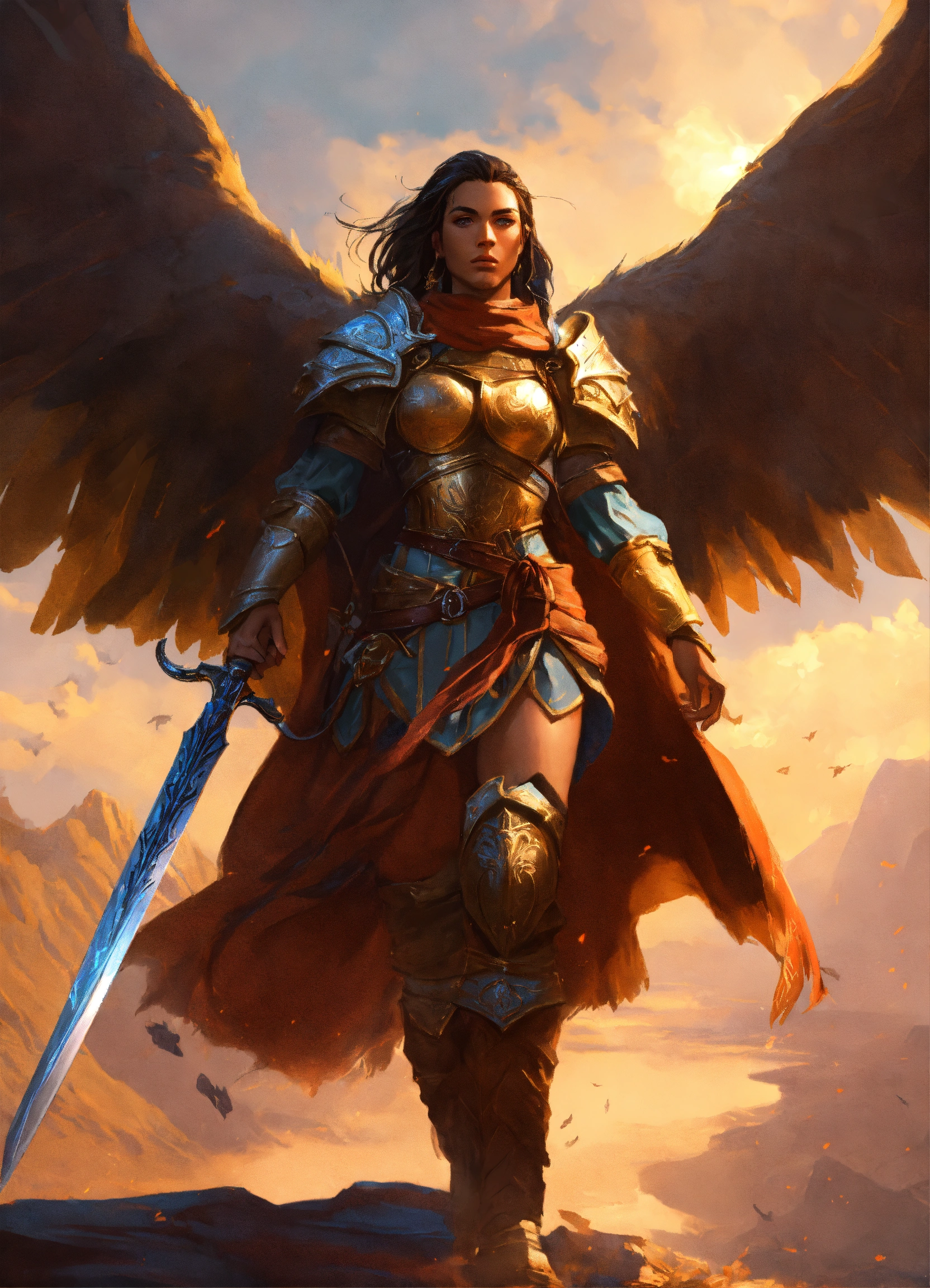 Lexica - D&D, fantasy, cinematic. Aasimar warrior