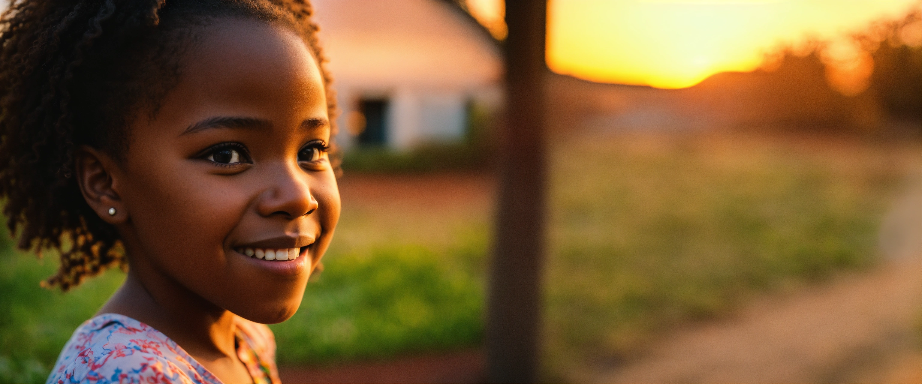 Lexica - Portrait of a happy african american little girl on the ...
