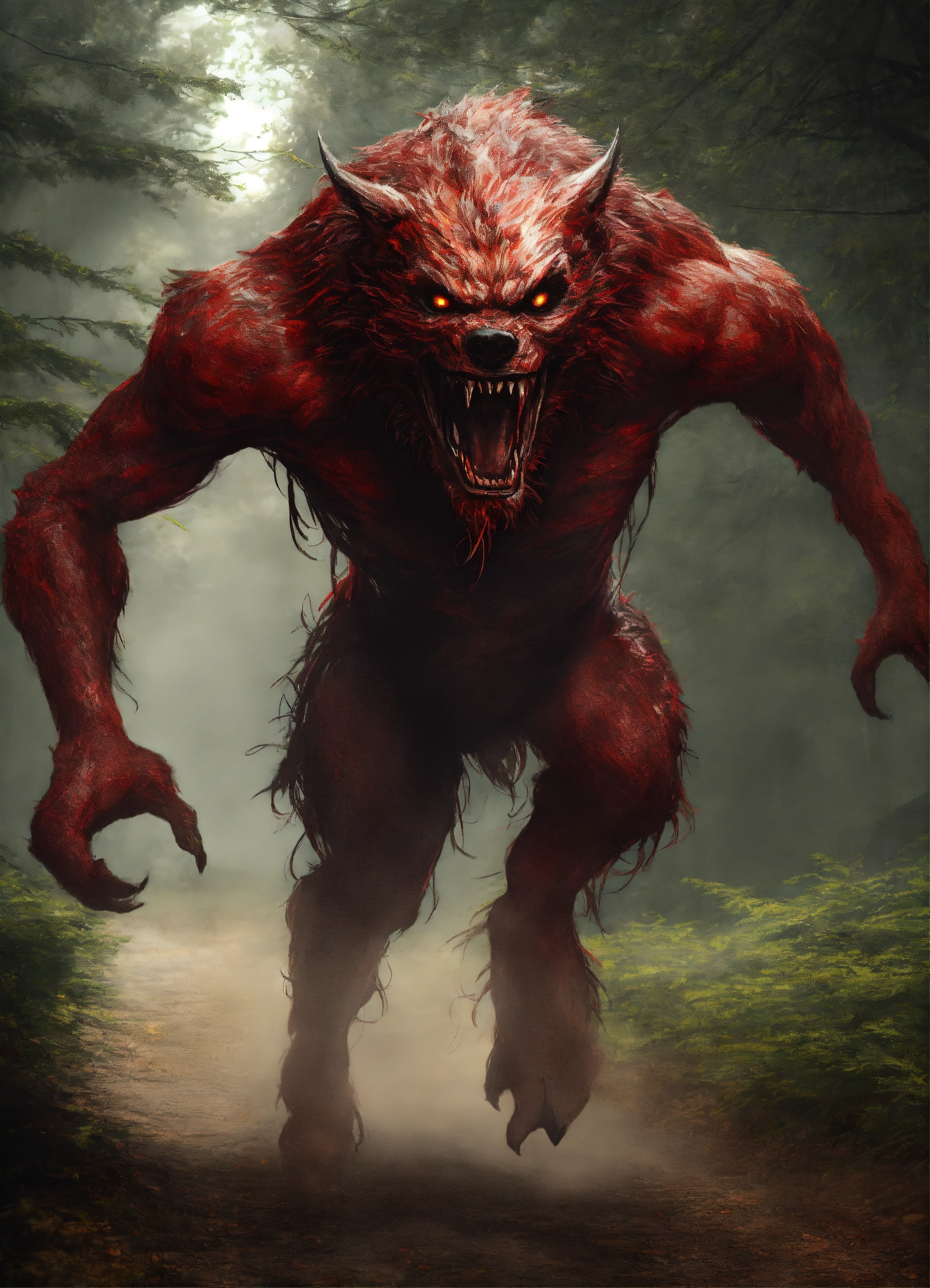 Lexica - Terrifying SKINWALKER Running In Ultra Realistic Style