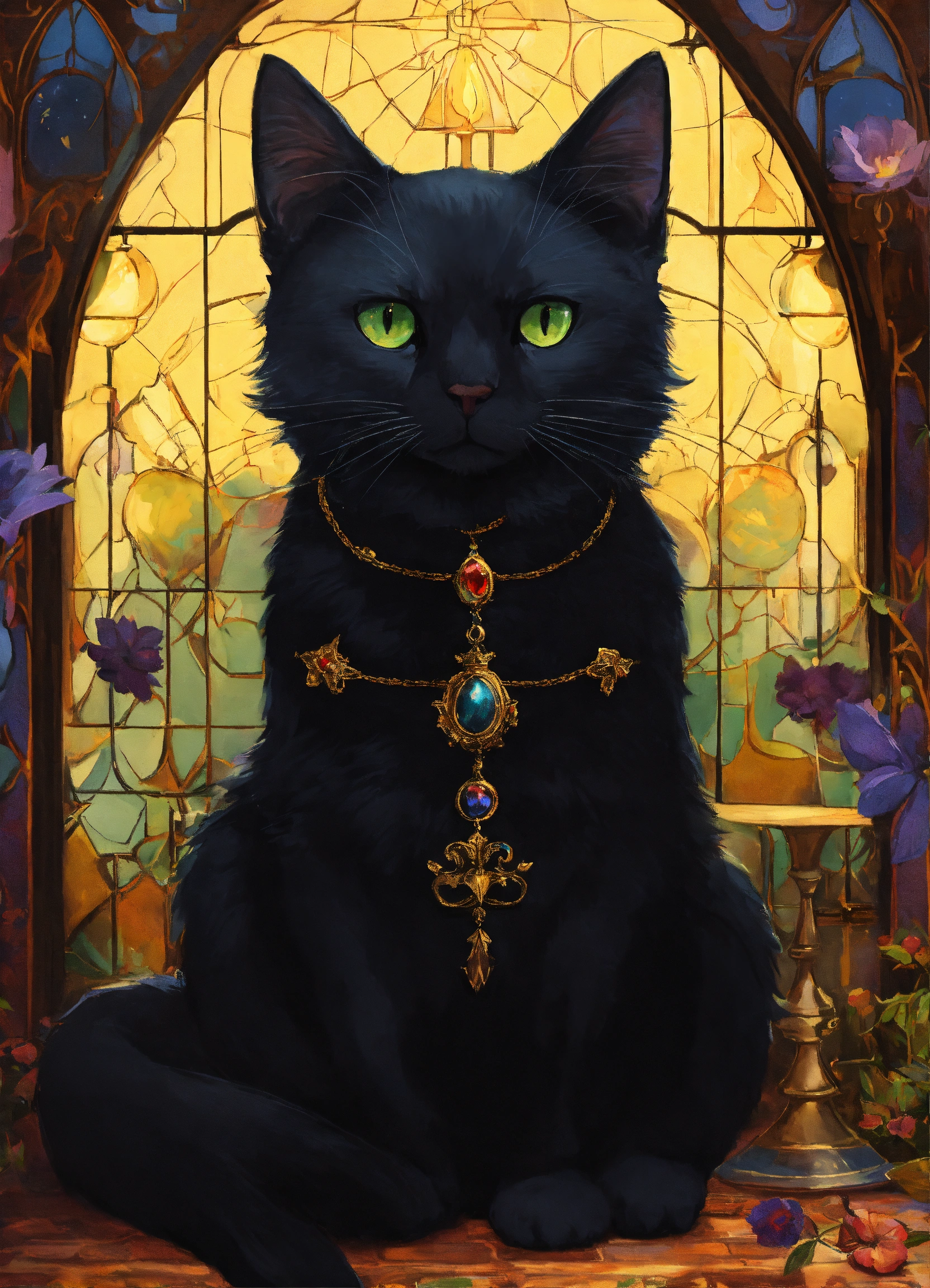 Lexica - Black cat and a little prince