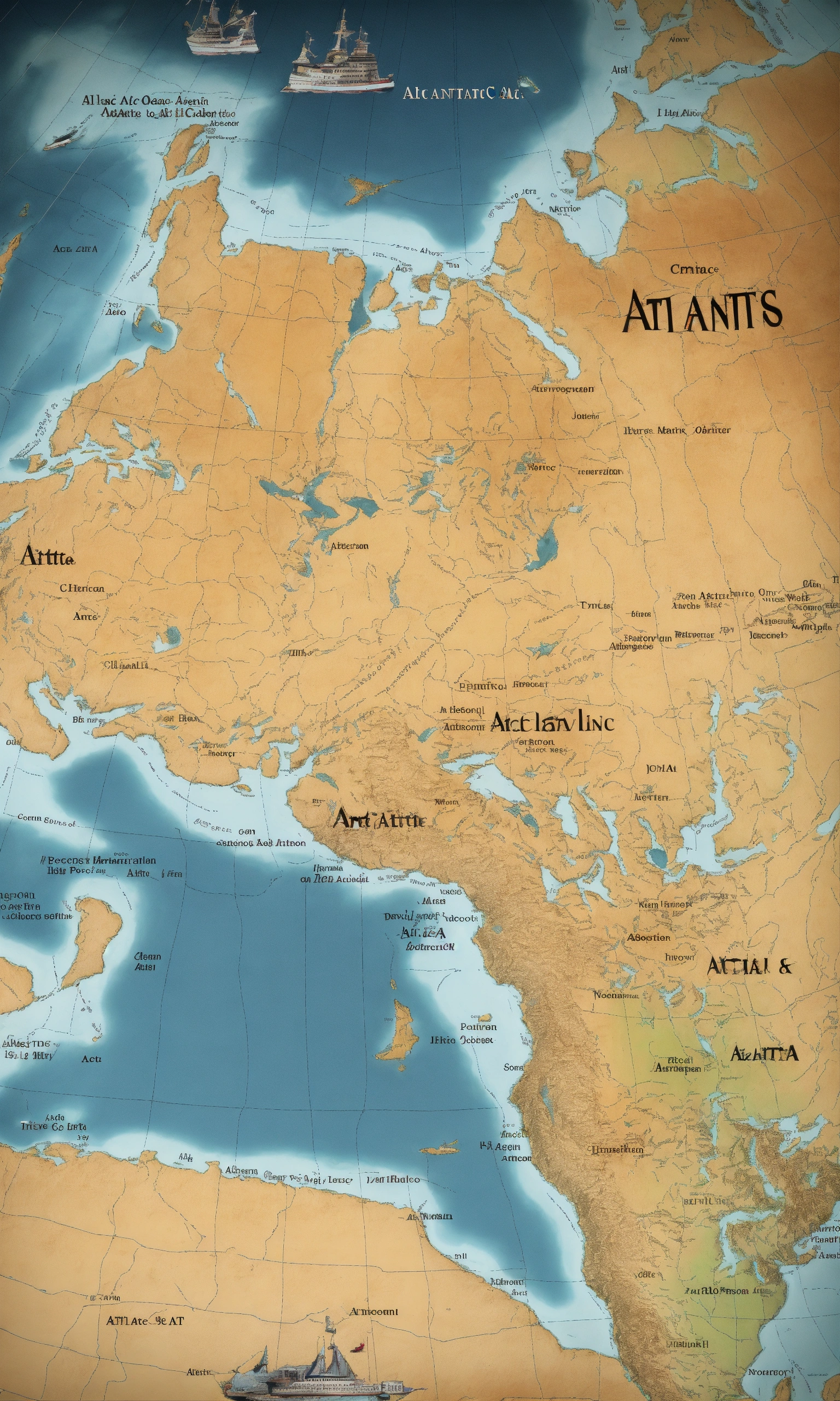 Lexica - A map of the Atlantic Ocean with a possible location of ...