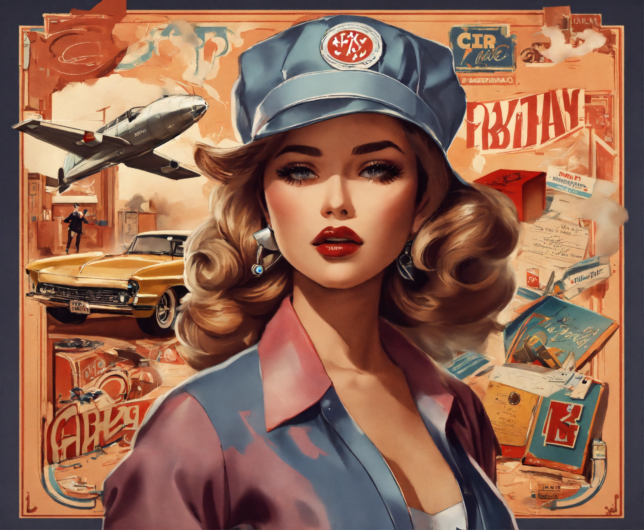 Lexica Pinups Model Uap Collage Of Letters Future Nostalgic