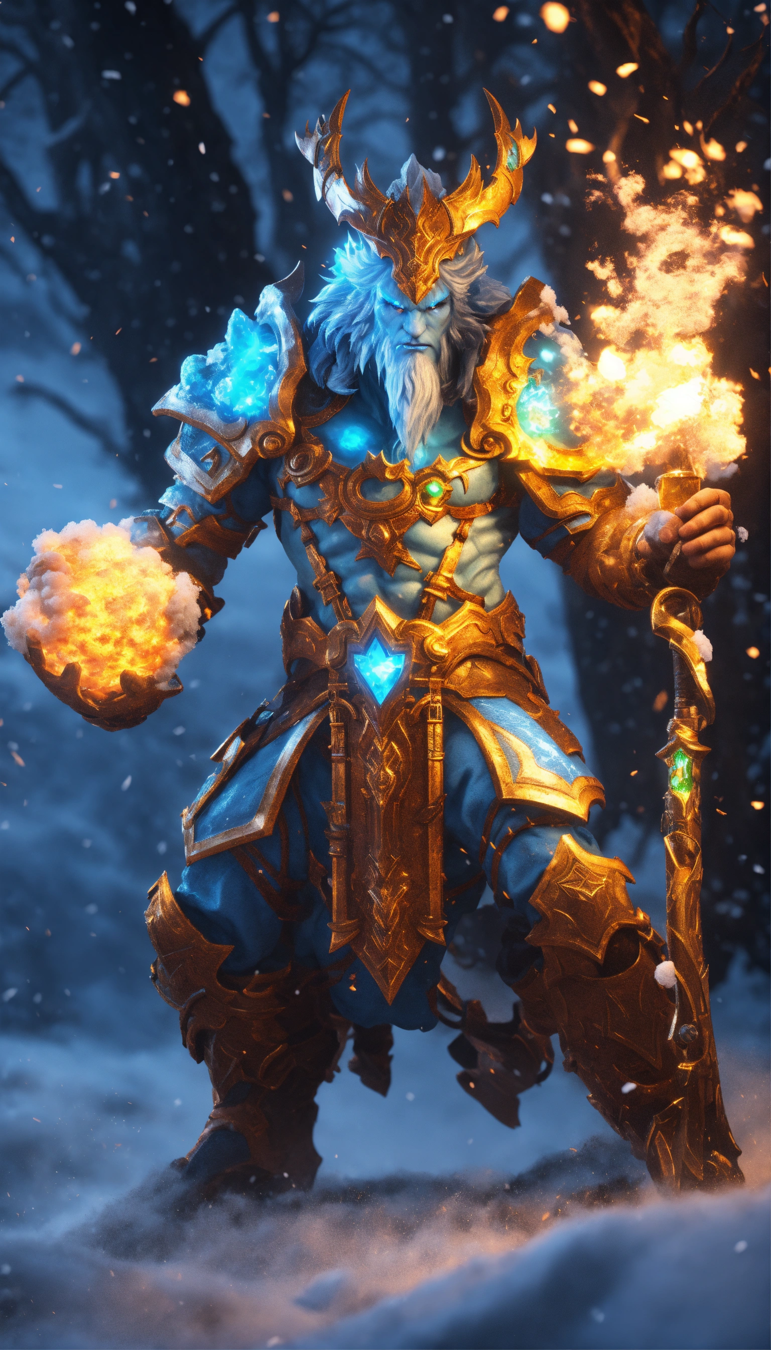 Lexica - A blizzard elemental, 8k, Unity.