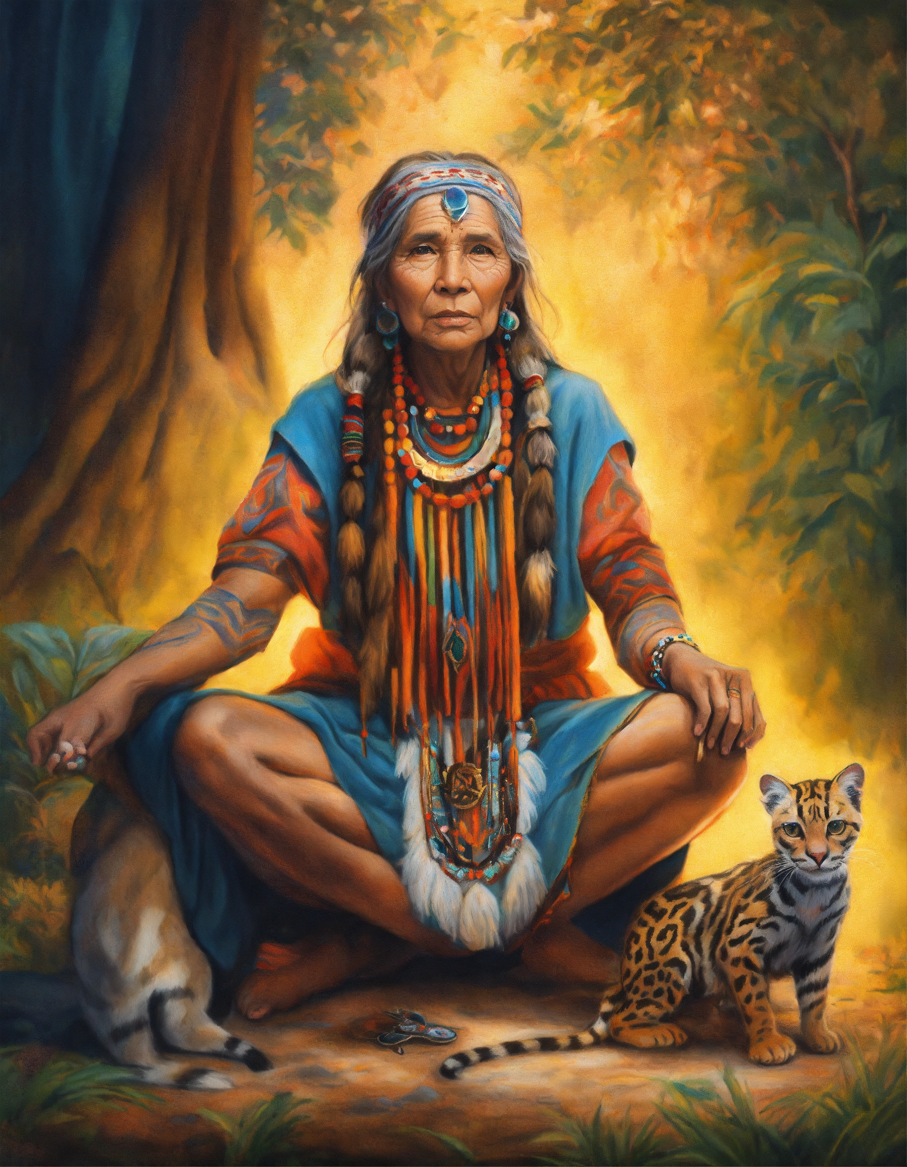 Lexica - Colored pencil illustration full body portrait of an