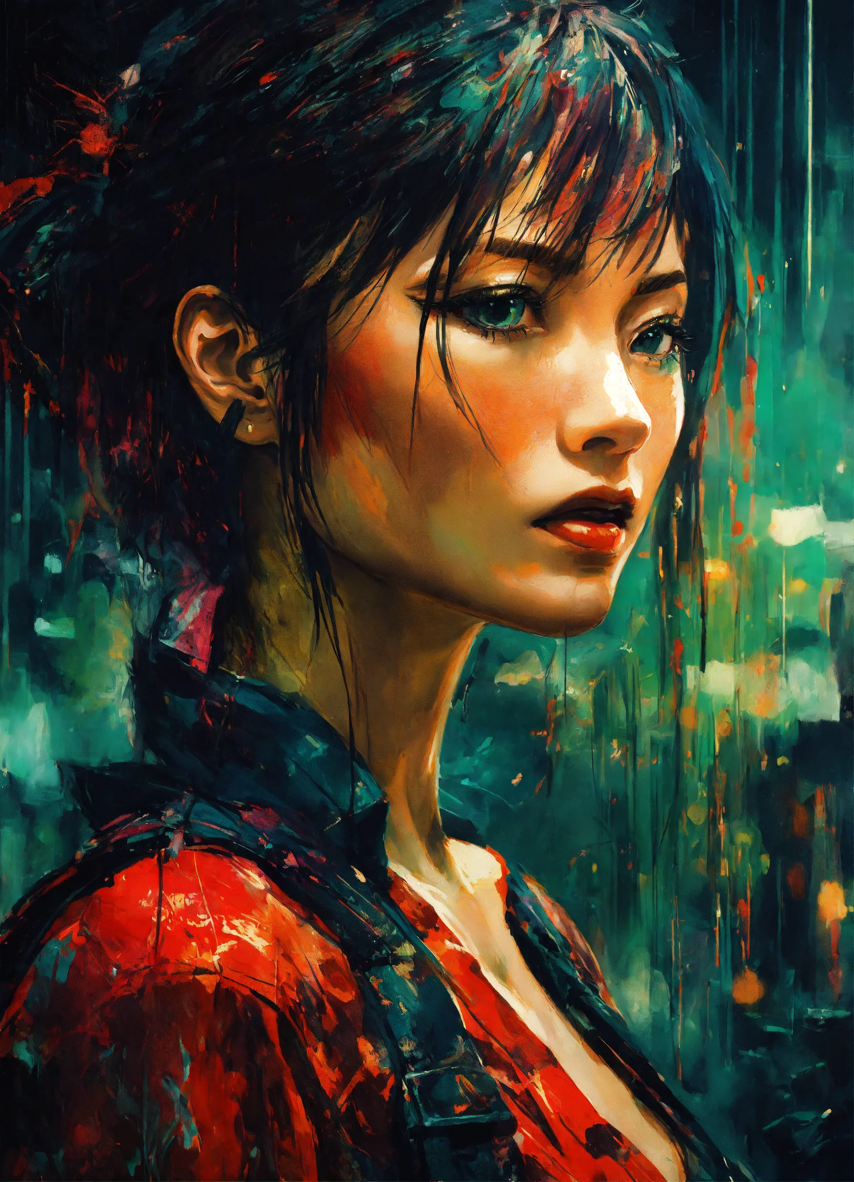 Lexica - A ultra realistic poster of Nami from one piece in the red ...