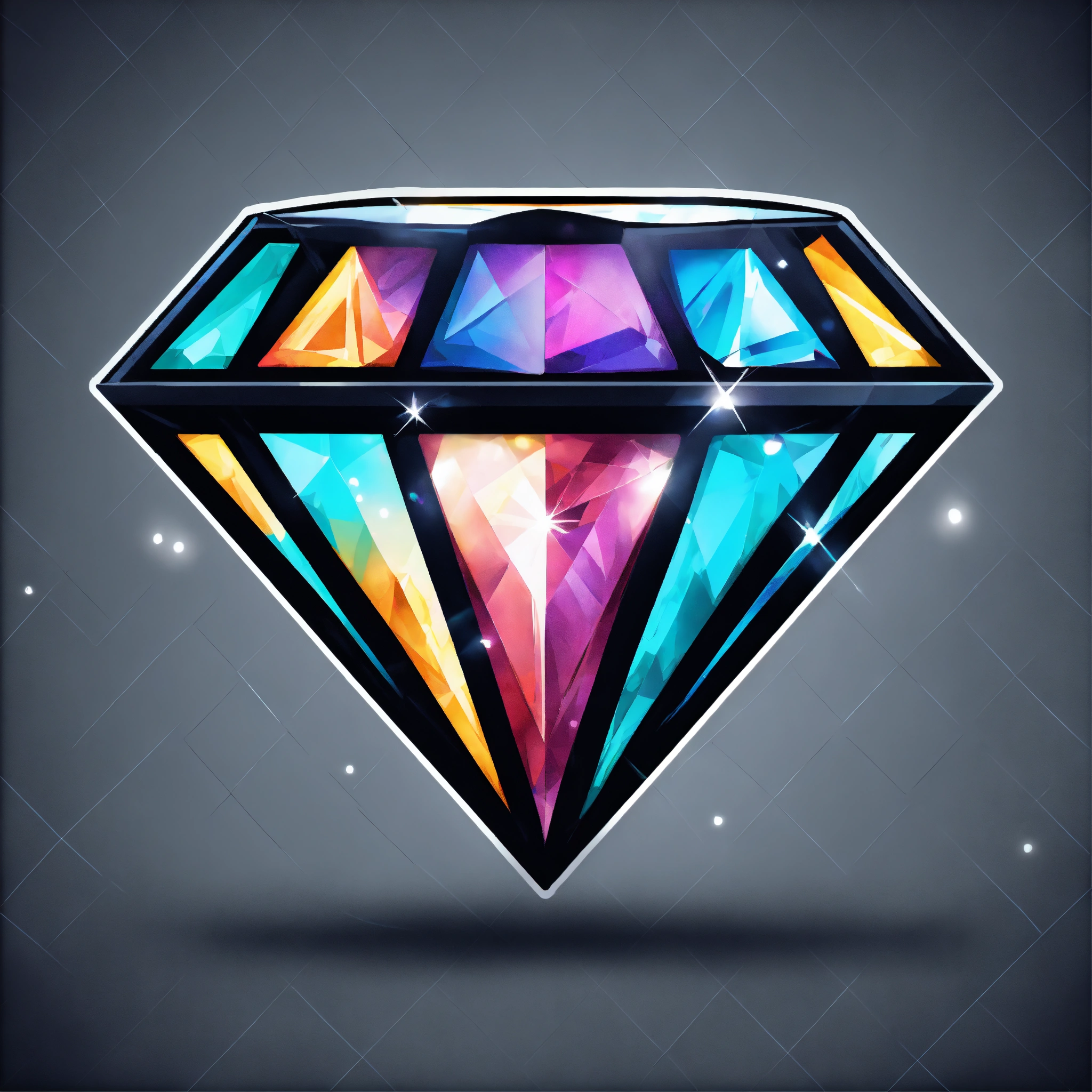 Lexica - Diamond icon, for card game with transparent background