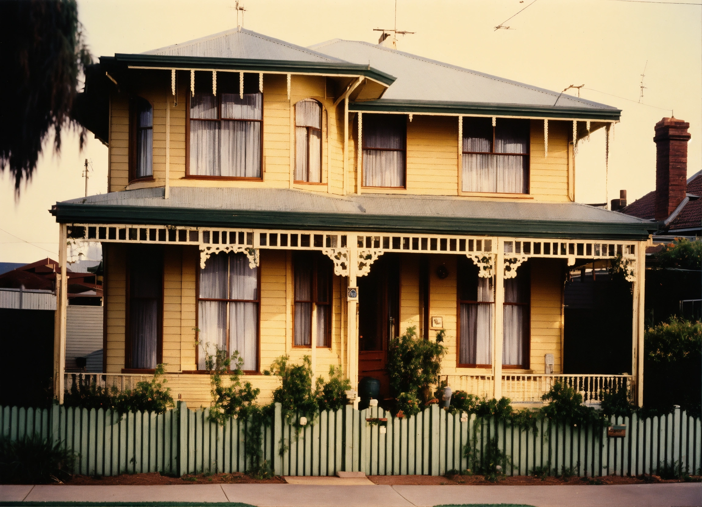 Lexica - A photograph of a retro suburban weatherboard home in ...