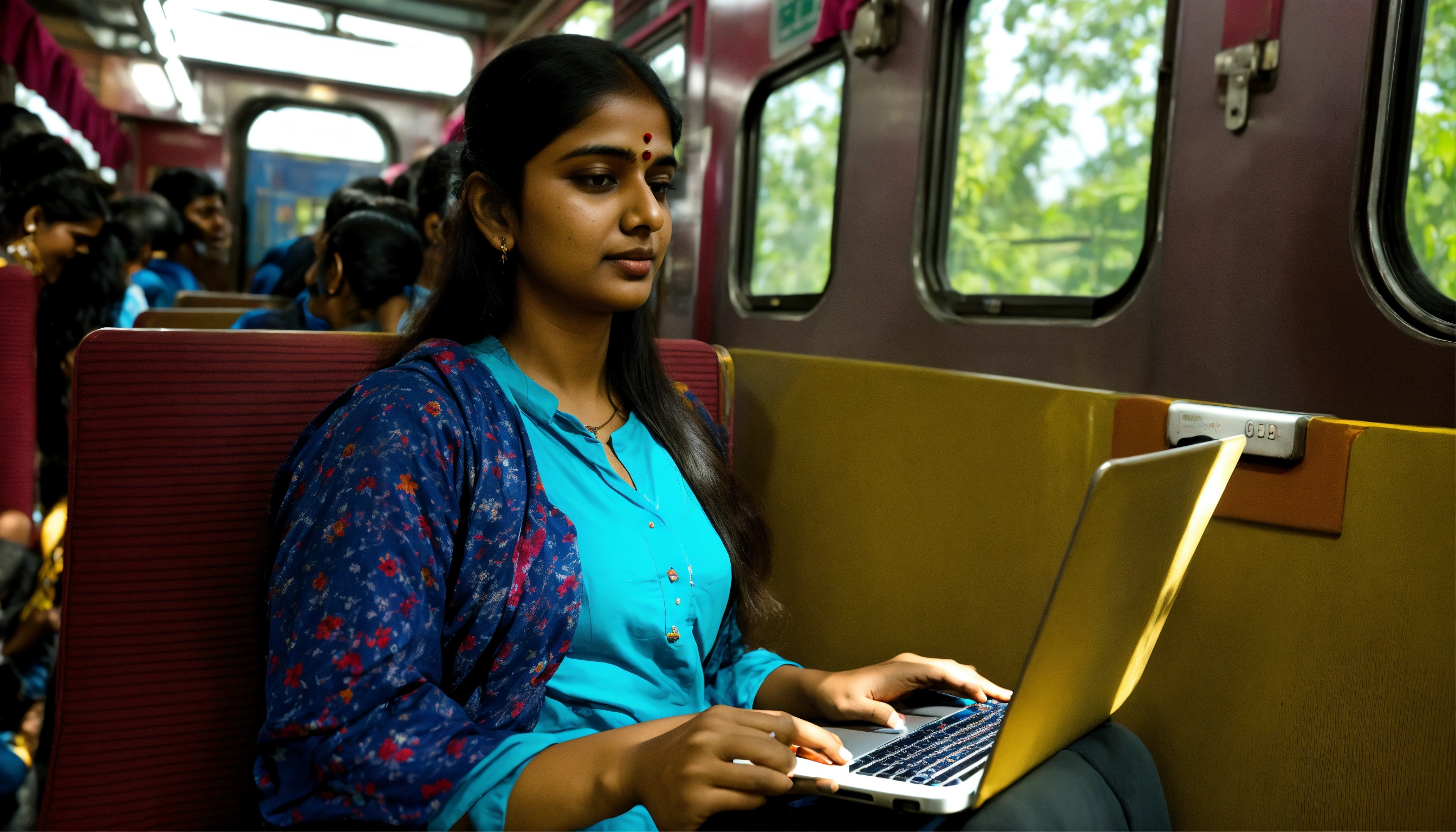 Lexica - Indian Software Engineer Woman that is coding and traveling on ...