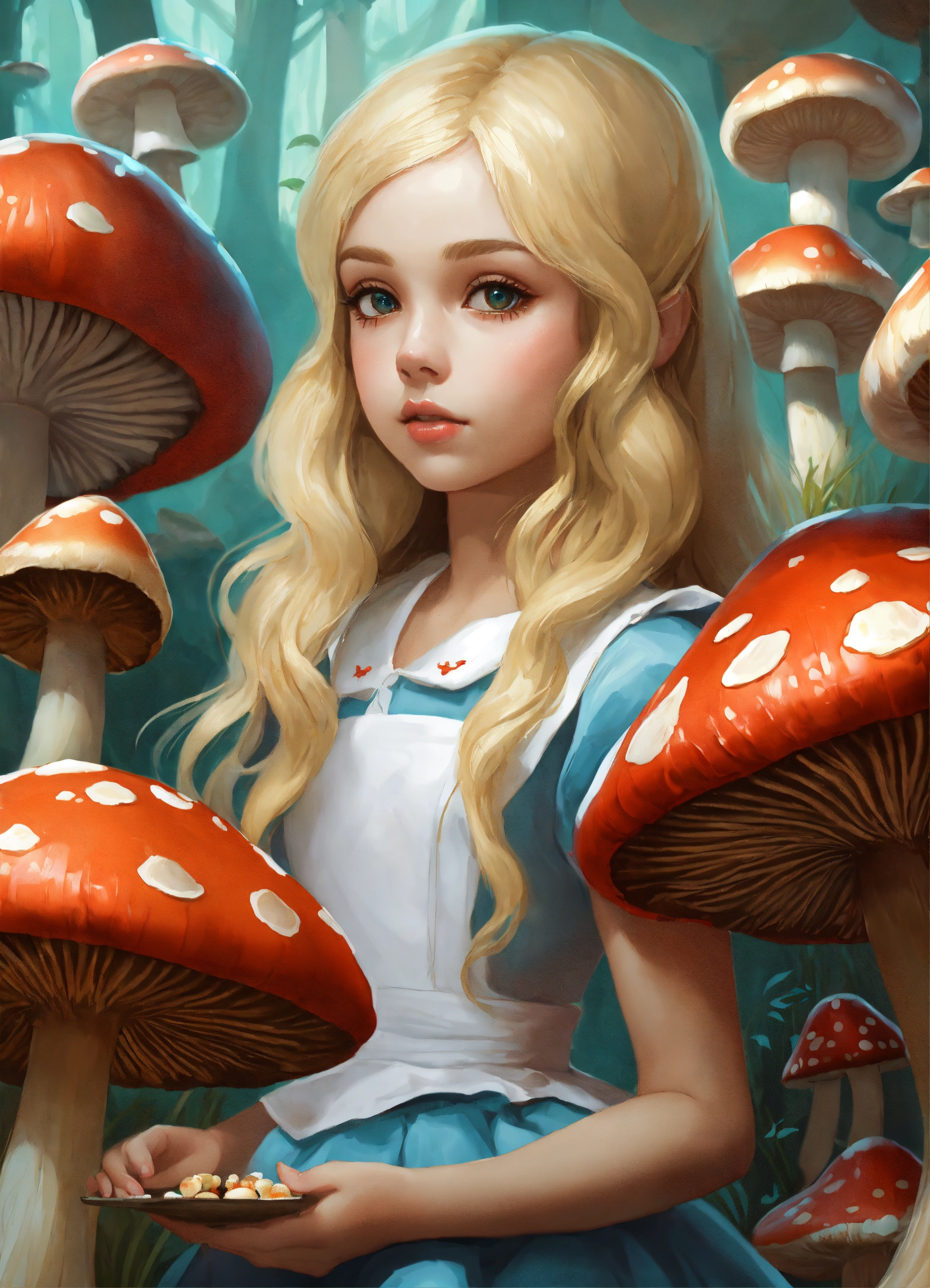 Lexica - Portrait and shot full body of a cute chibi alice in ...