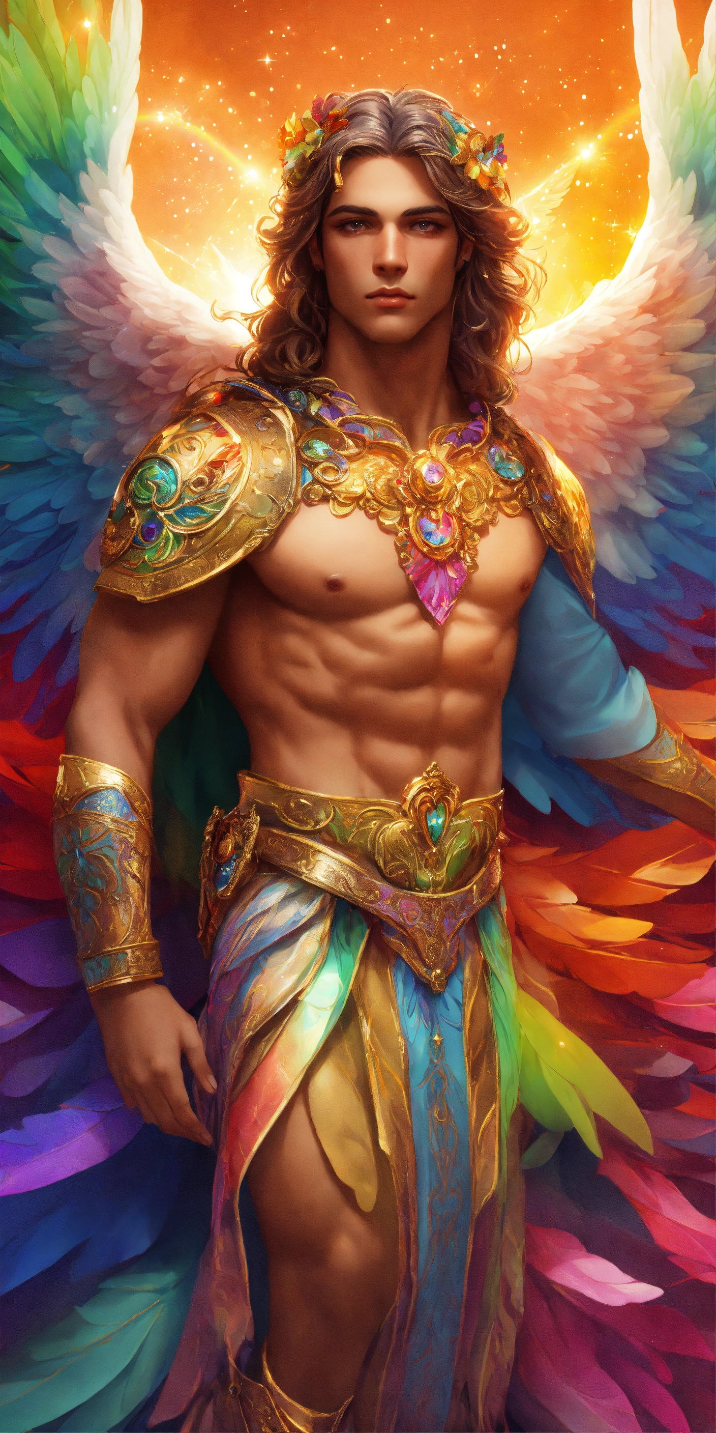 Lexica - Group of 7 beautiful and perfect male Angels, detailed and ...