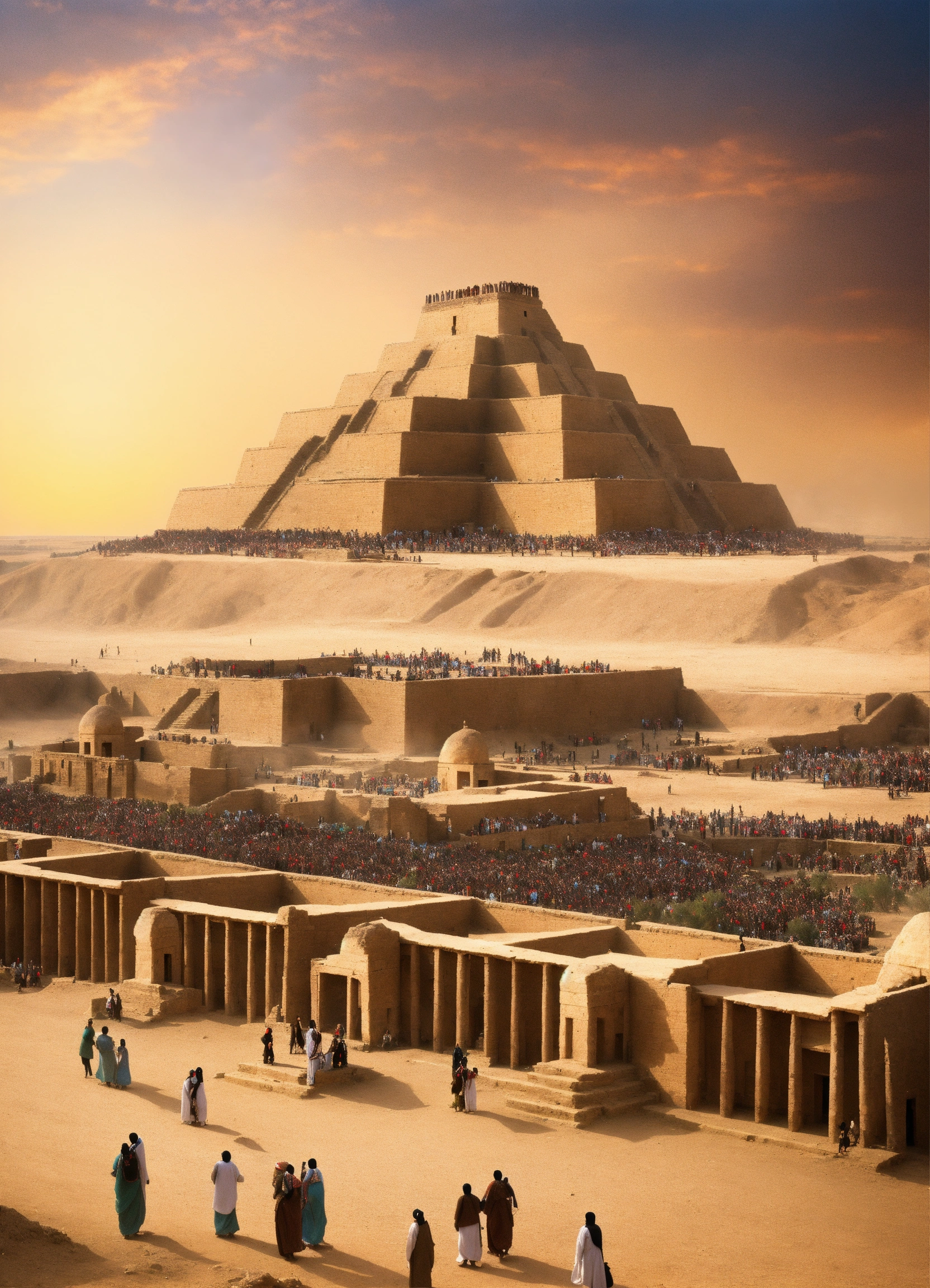 Lexica - Ziggurat of ur, view from far away, entire complex is visible ...
