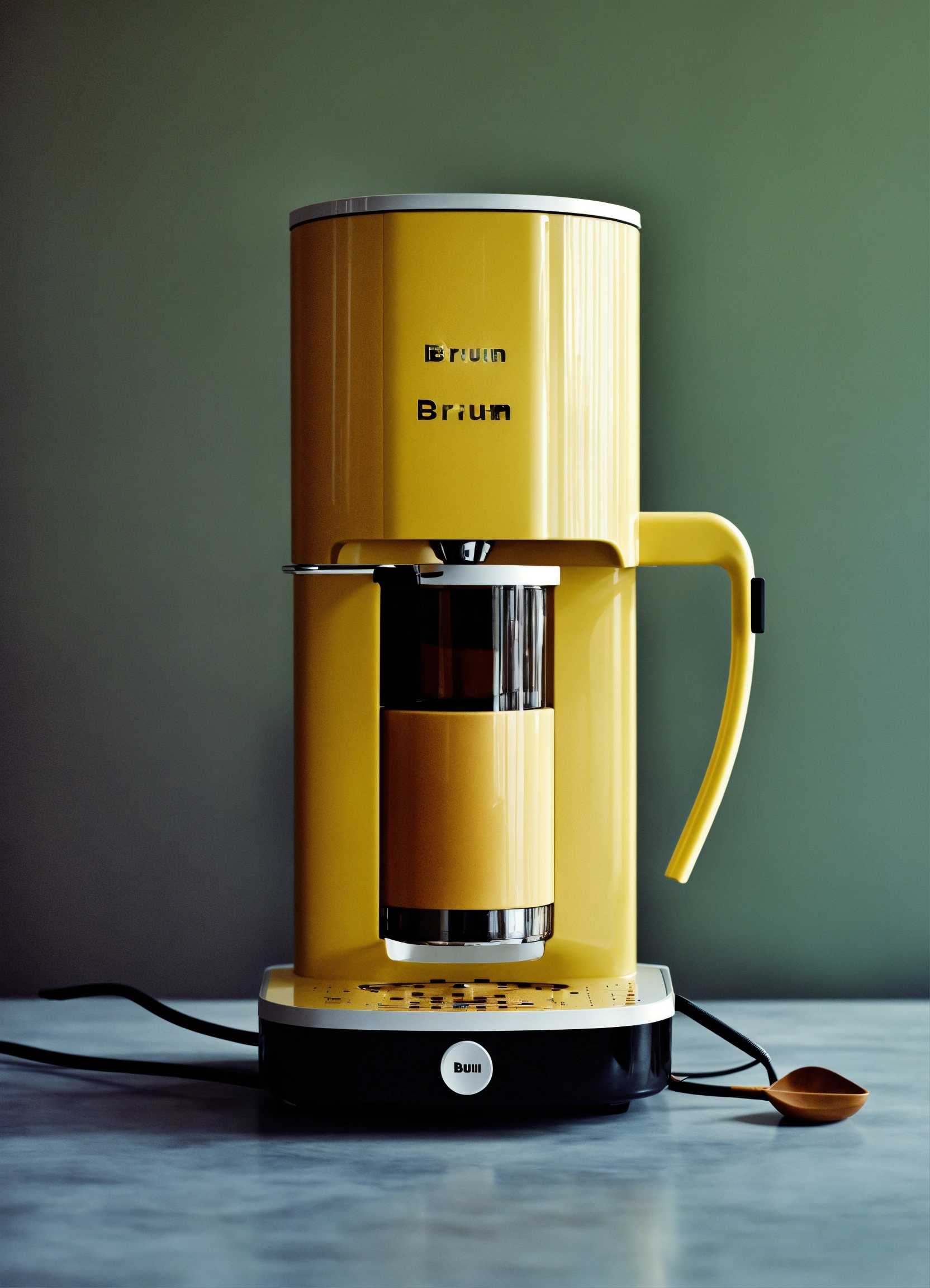 Lexica - A surreal coffee maker designed by Dieter Rams, BRAUN. Product ad  retro. stunning design.