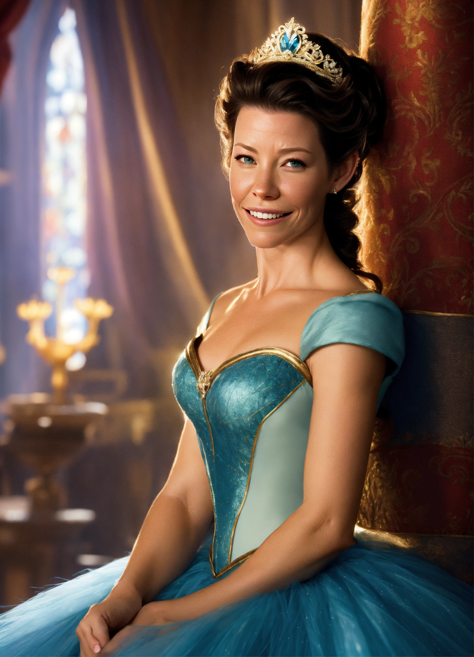 Lexica - Evangeline Lilly as a Disney princess, Pixar, animation
