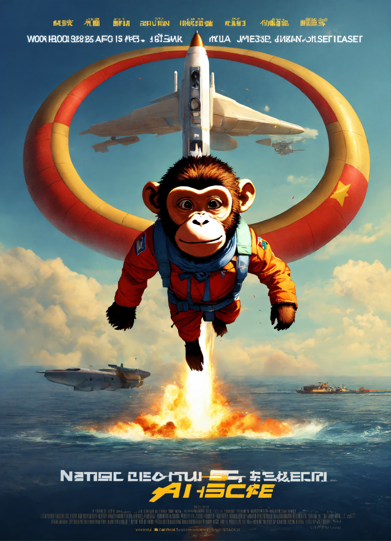 Lexica - A monkey rides a missile