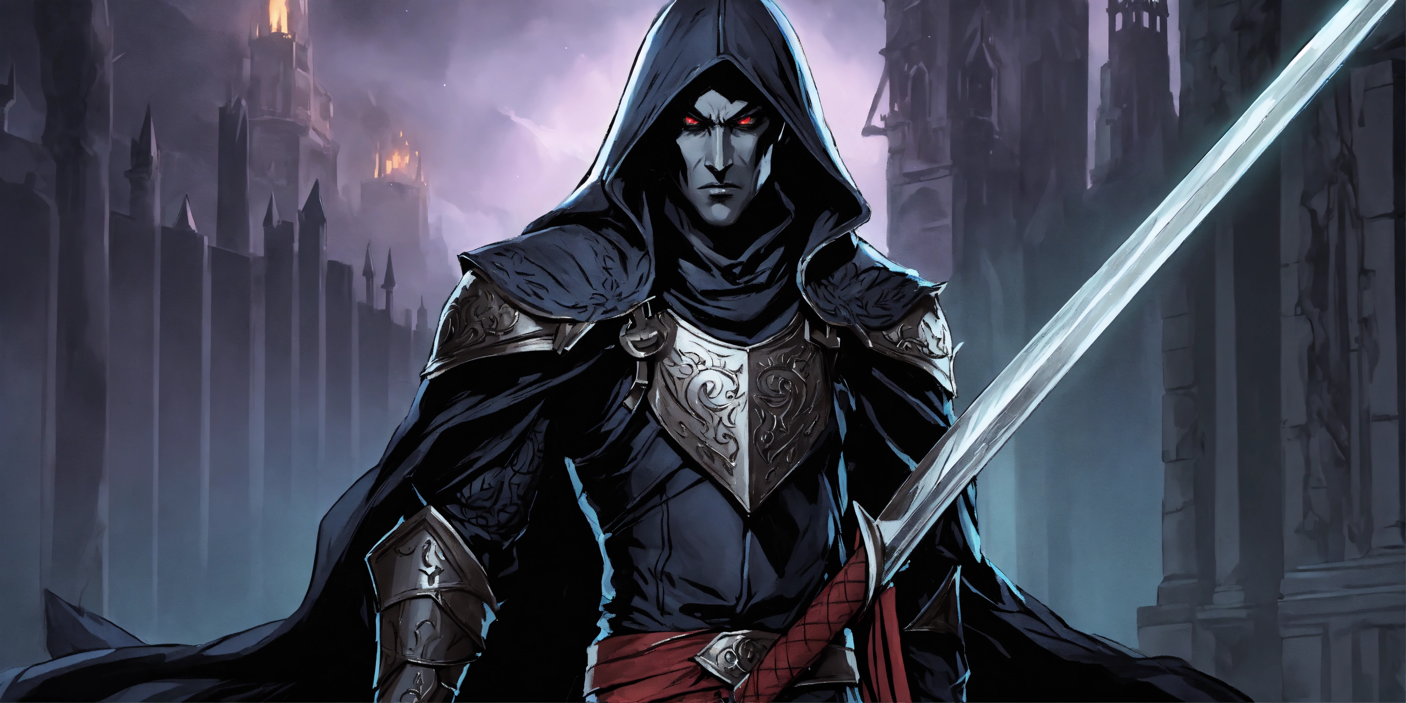 Lexica - A menacing, Dark Elf with Gray Skin, wearing black leather and ...