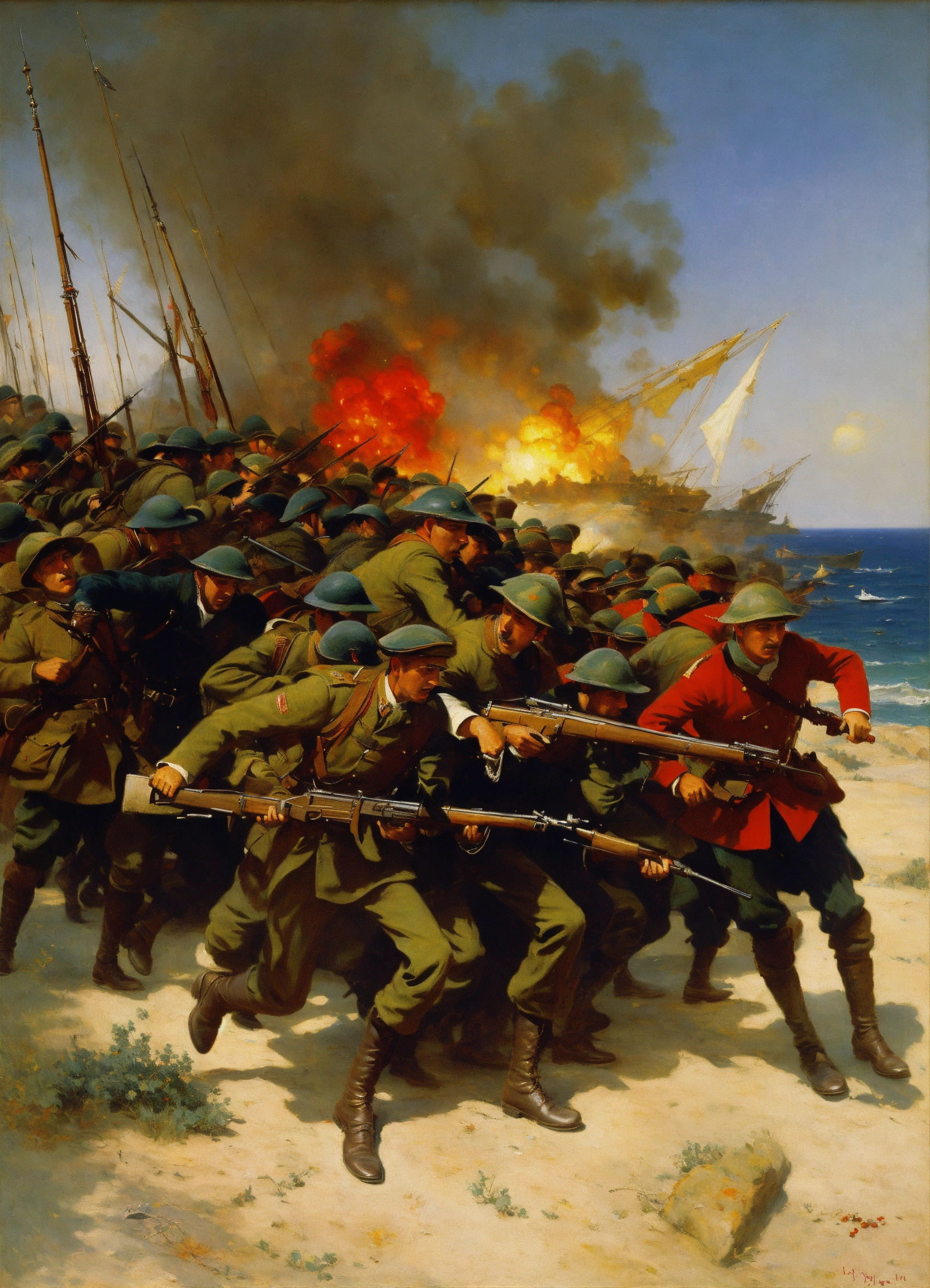 Lexica - Artwork by Ilya Repin Battle of Gallipoli
