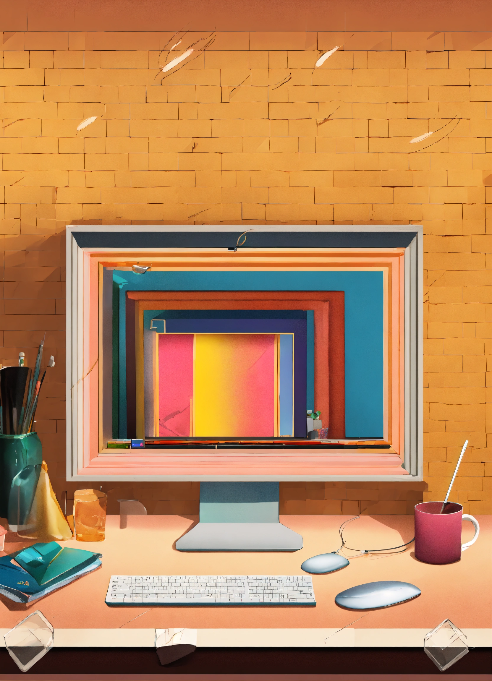 Lexica - Creative frame , computer screen