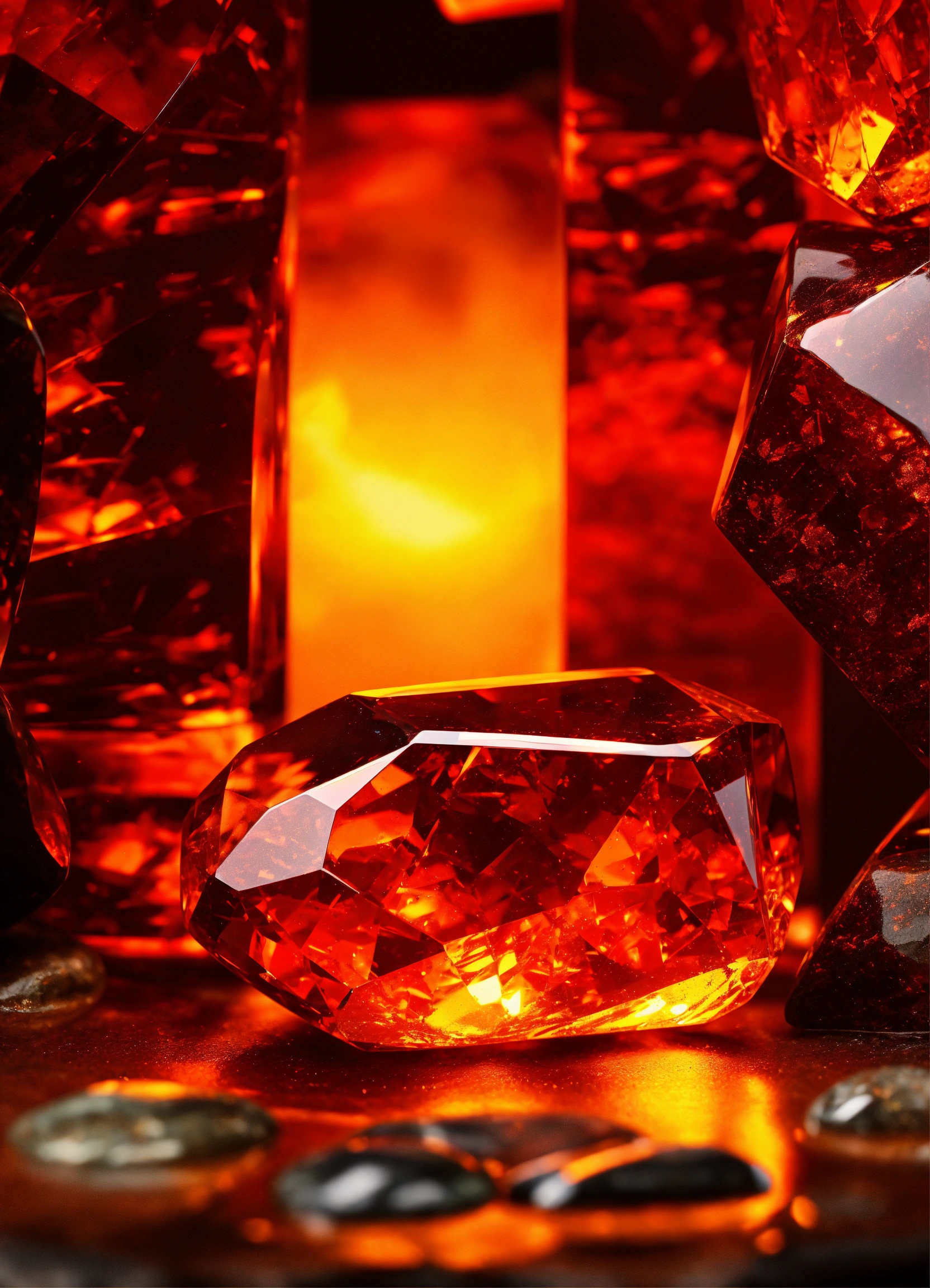 Lexica - Red Amber, very precious , cinematic scene in darker ...