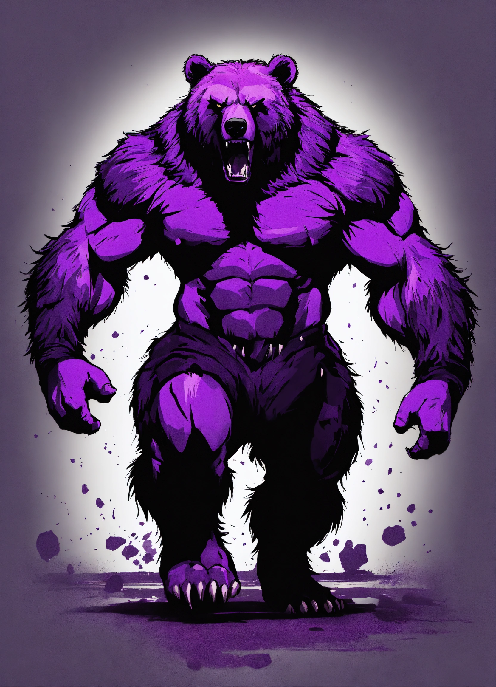 Lexica - Angry, savage, madness, rage bear, ancient, digital art, black ...