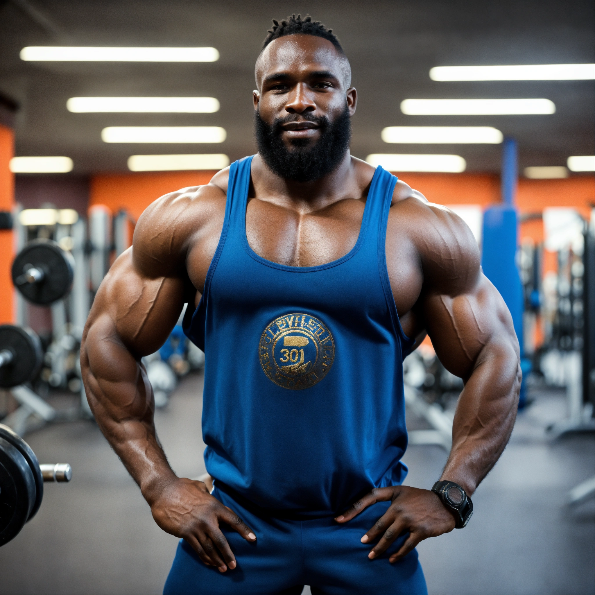 Lexica - 30-year-old hairy Senegalese man with big muscles, big ...