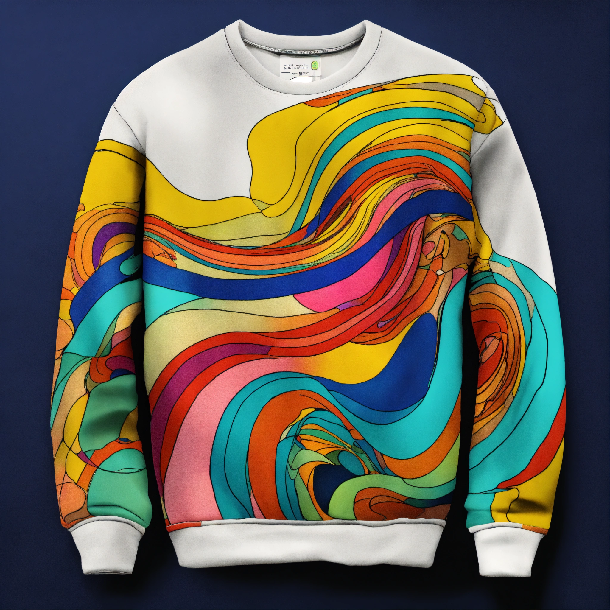 Lexica - Drawing on a sweatshirt. Create an abstract artwork where ...