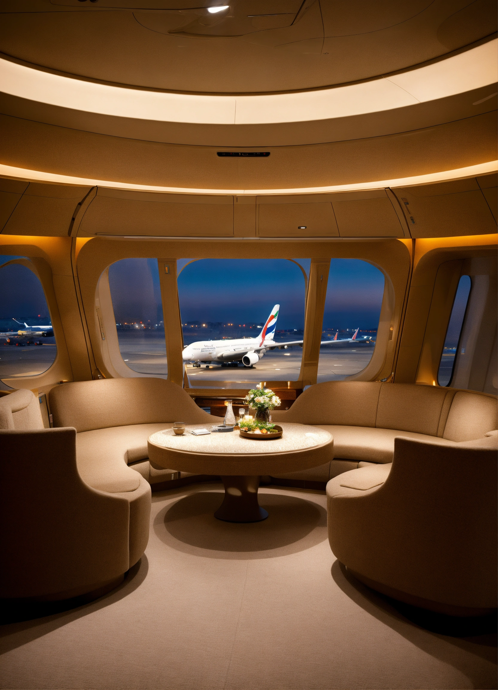 Lexica - Zen garden airplane lounge interior airbus a380 aircraft first ...