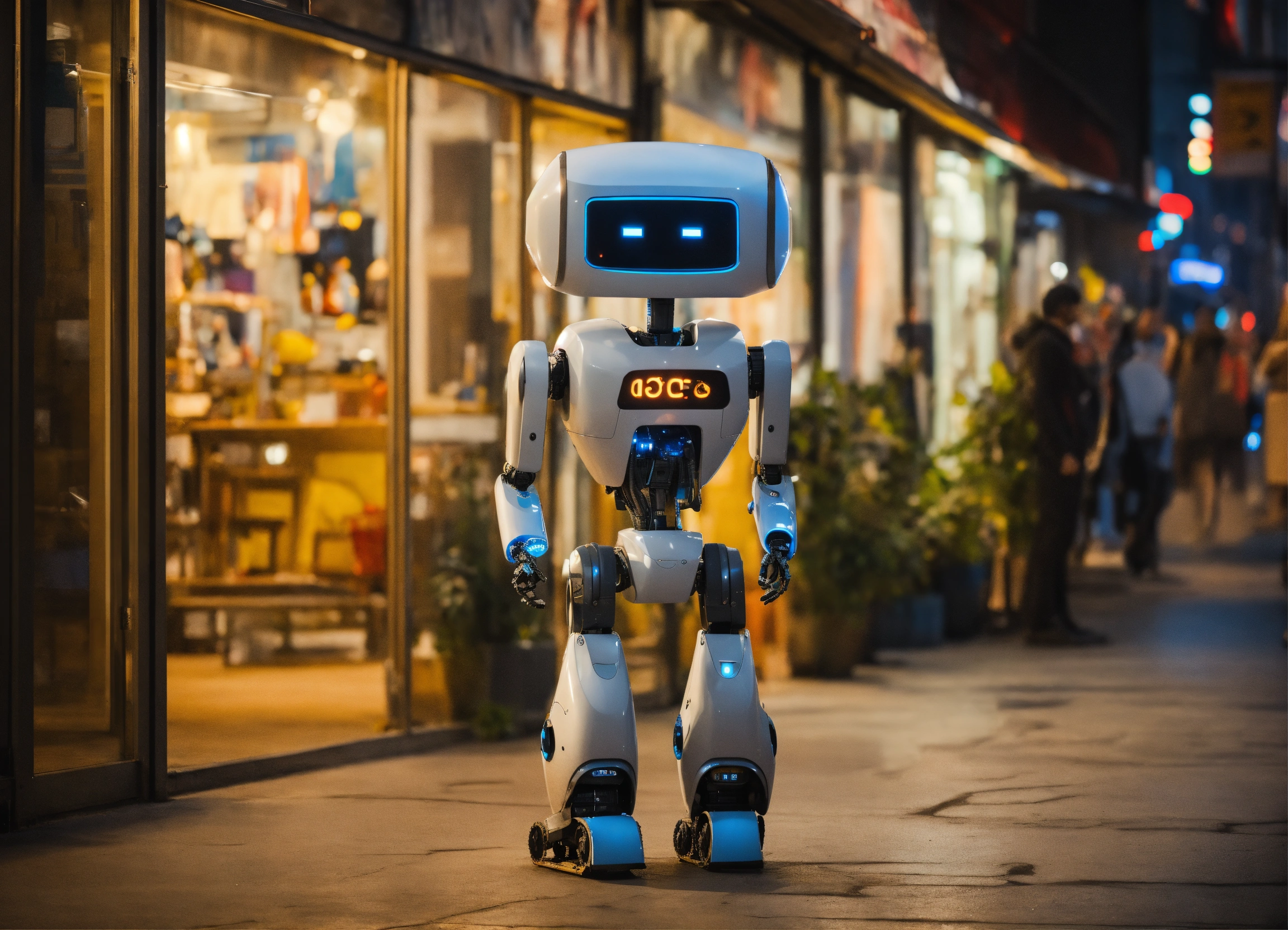 Lexica - A robot stands there and shows you how to participate