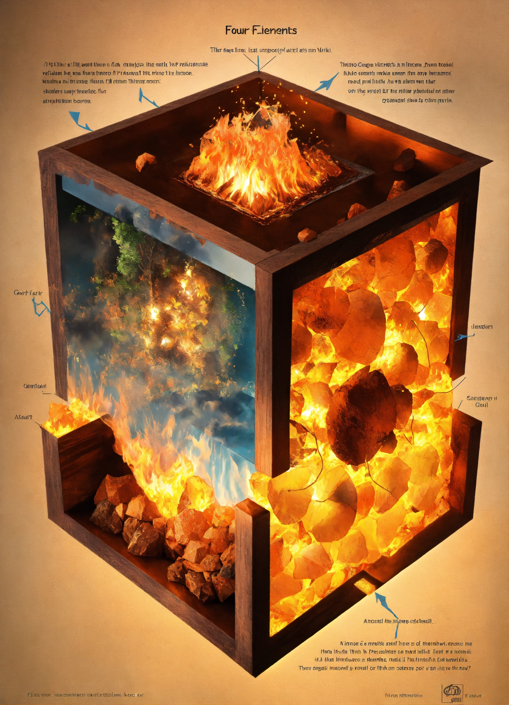 Lexica - FOUR ELEMENTS THE CUBE CONSISTS OF FOUR AIR FIRE WATER EARTH