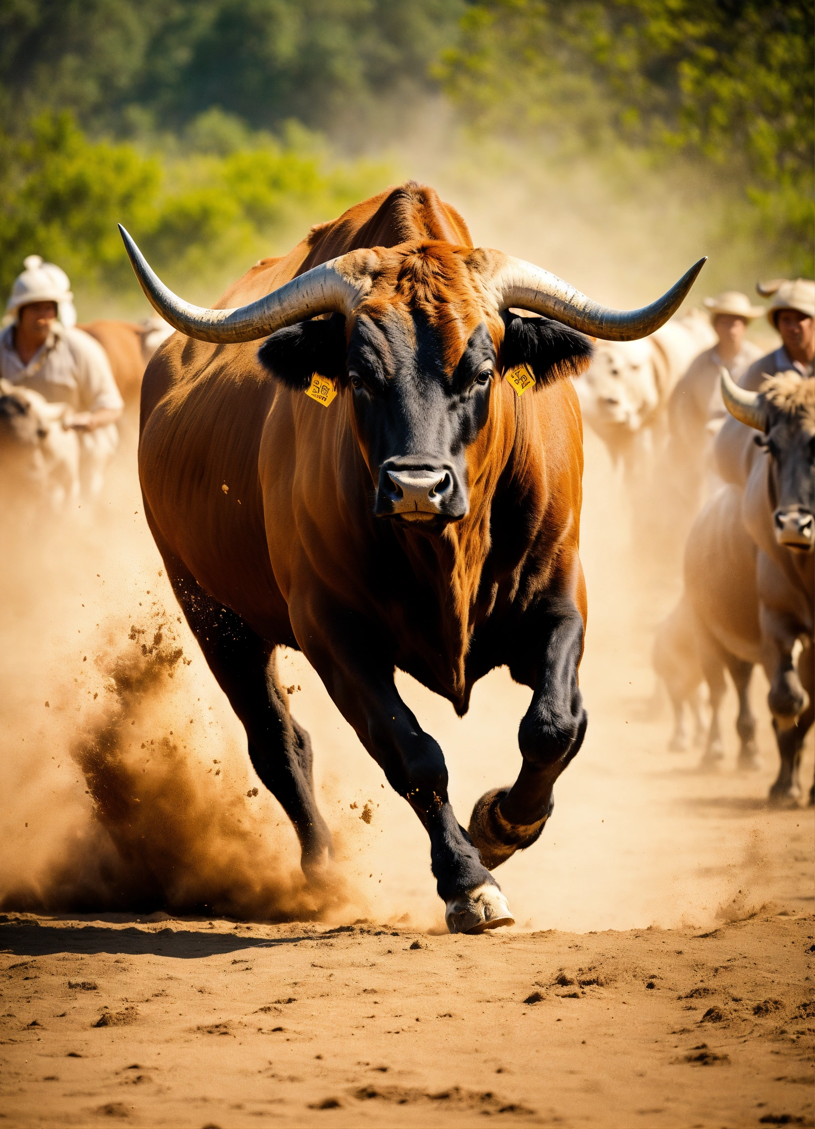 Lexica - A bull stepping back and stamping his leg to prepare to attack