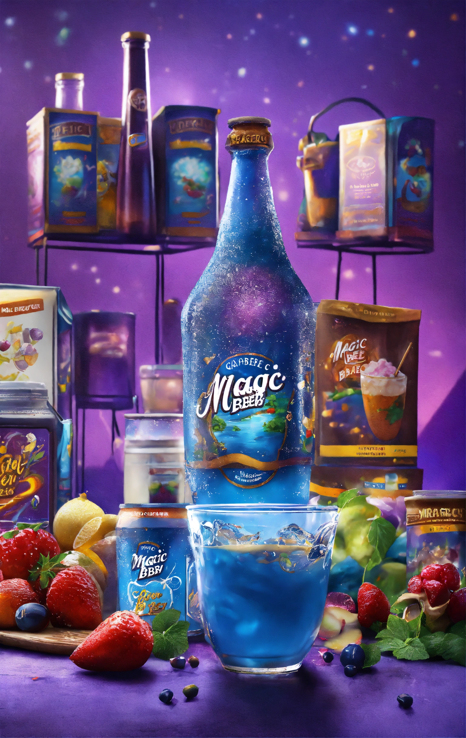 Lexica - Photorealistic advertisement for magic brew beverage