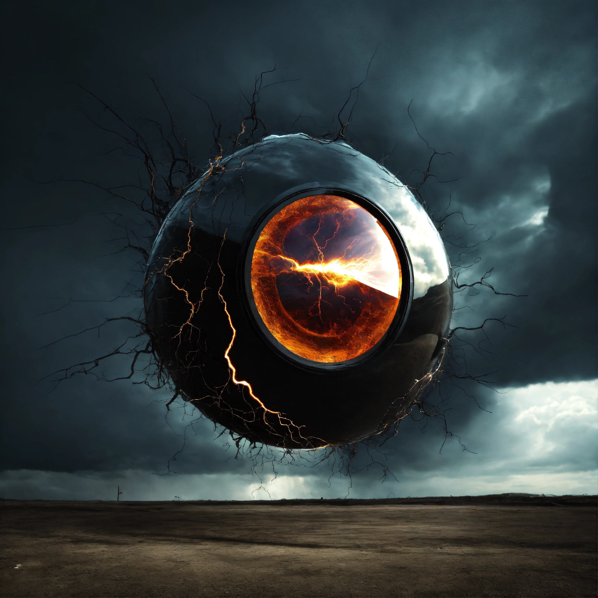 Lexica - Photo fish eye 3d Digital art Black strange object odd shape ...